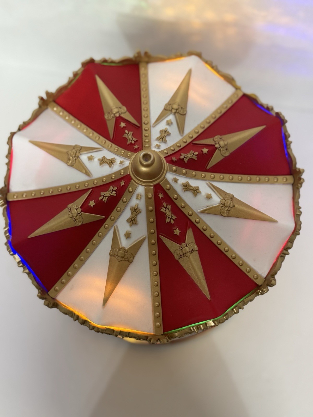 Wizardi Animated Christmas Carousel Village Lighted Musical Decoration W269 READ
