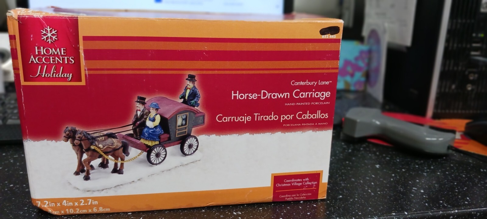 Canterbury Lane Horse Drawn Carriage Home Accents New. A3