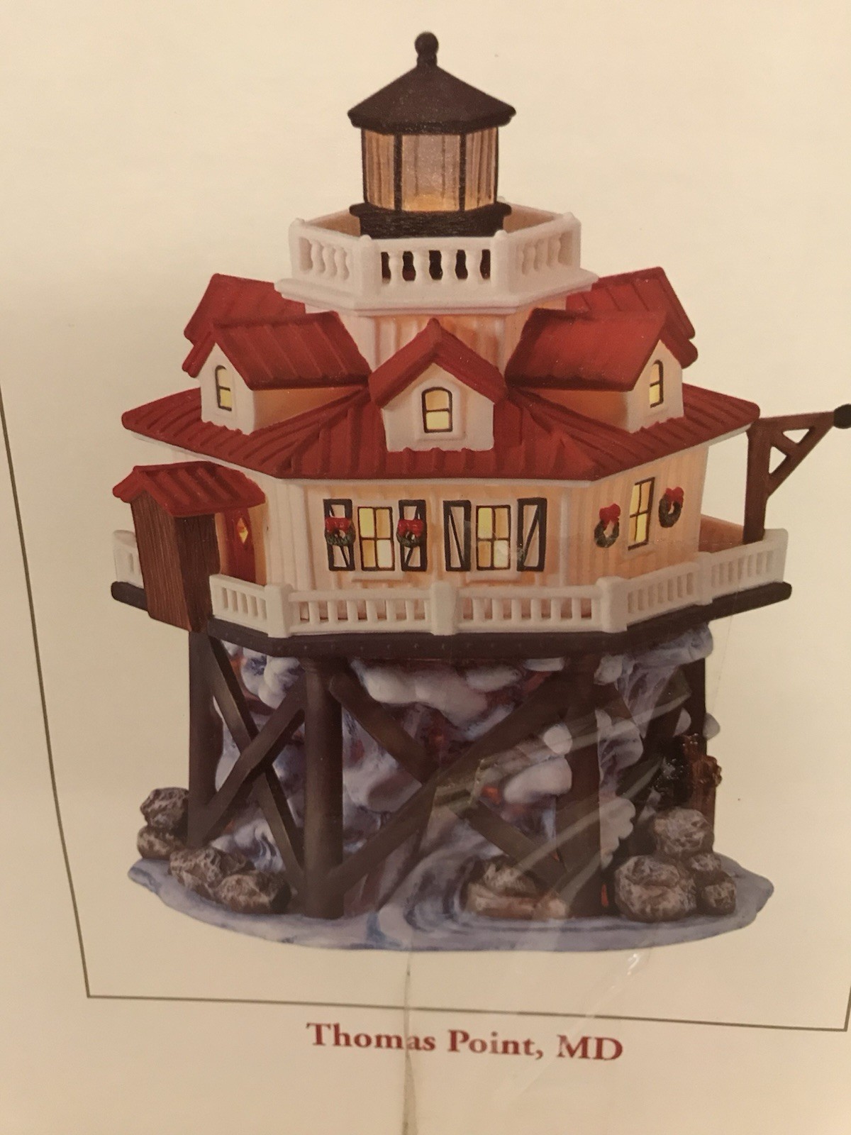 Thomas Point Lighthouse DE, Harborside Village, O’Well 2001 Lighted Hexagonal