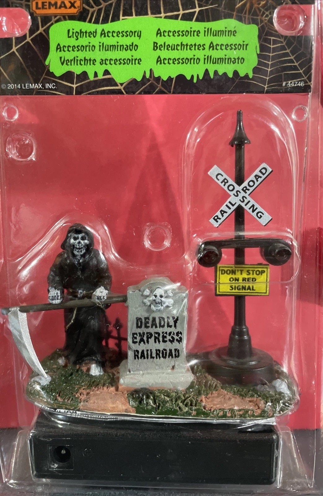 Lemax 2014 Grim Railway Switchman Spooky Town 44746 Deadly Express XING Railroad