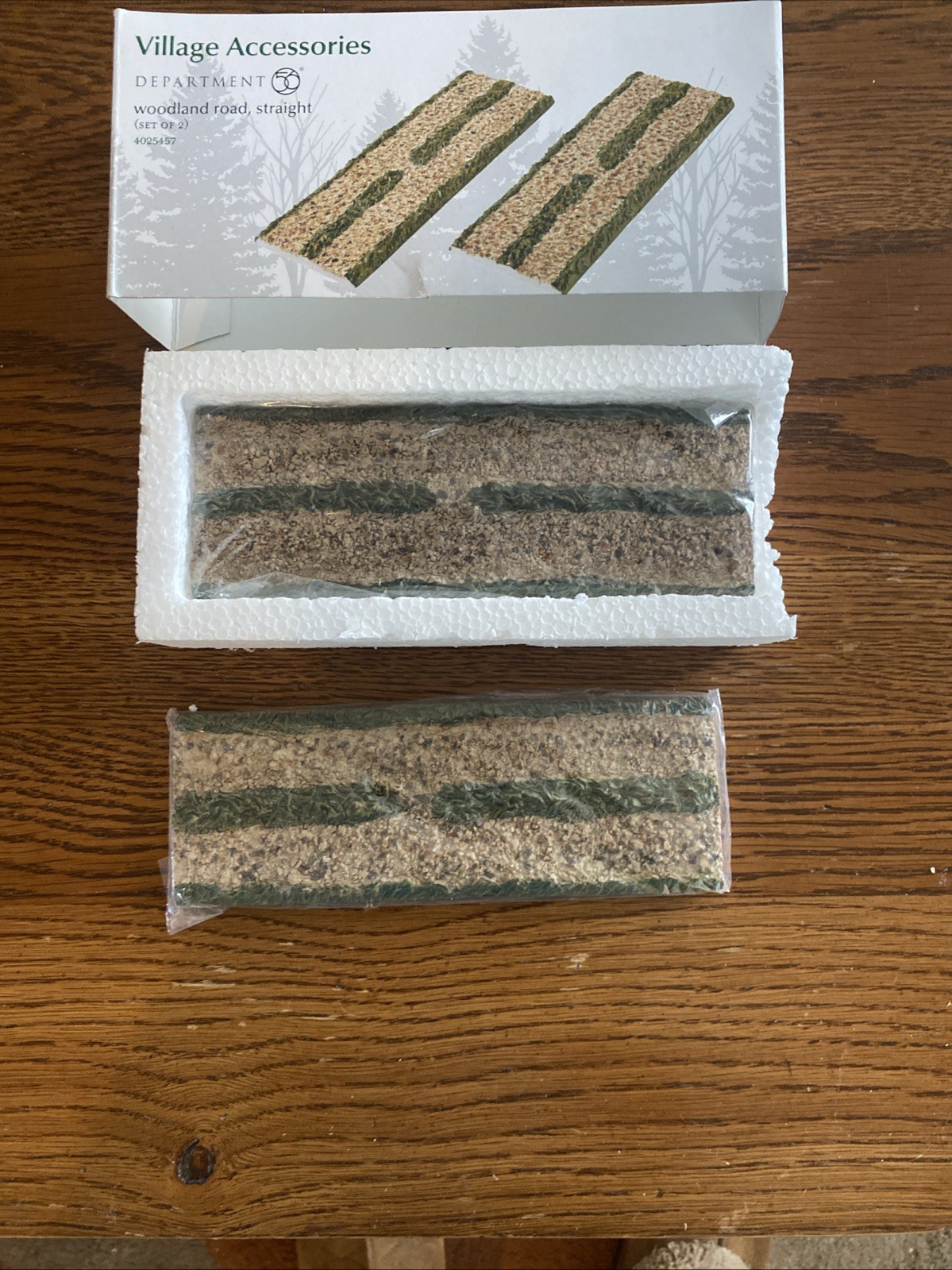Department 56 Village Accessories Woodland Road Straight 2pc 4025457 New
