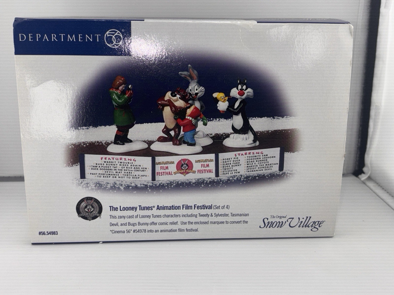 Dept 56 Looney Tunes Animation Film Festival Christmas Snow Village #56.54983