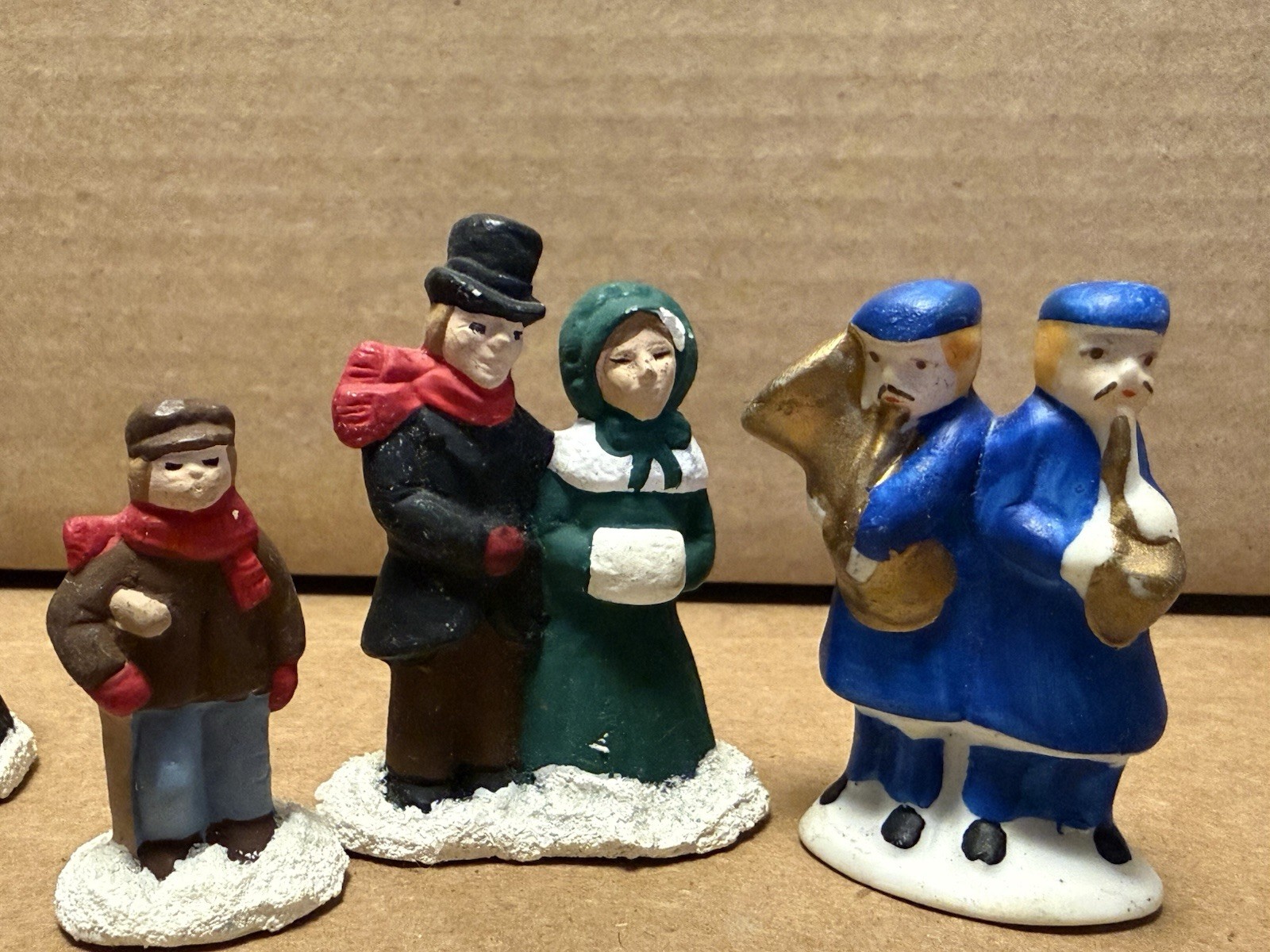 A Christmas Carol Village Lot Of 4 Figurines – Tiny Tim, Scrooge, Cratchit Etc