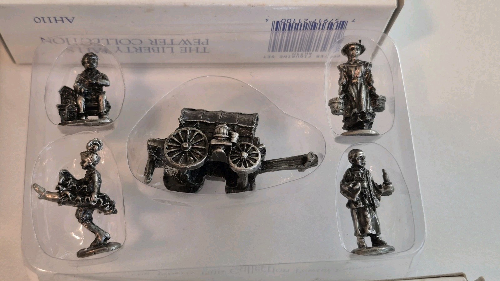Lot 2 Boxes 1996 Liberty Falls Americana Pewter Collection 10 Figures AH109/110