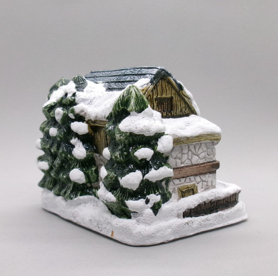 Vintage RSVP Stone Barn American Rustic Series Country Christmas Cottage 1989