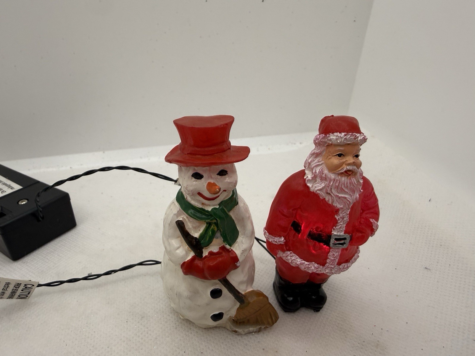 Mini Christmas Village Figures 3 Inch Tall Santa & Frosty