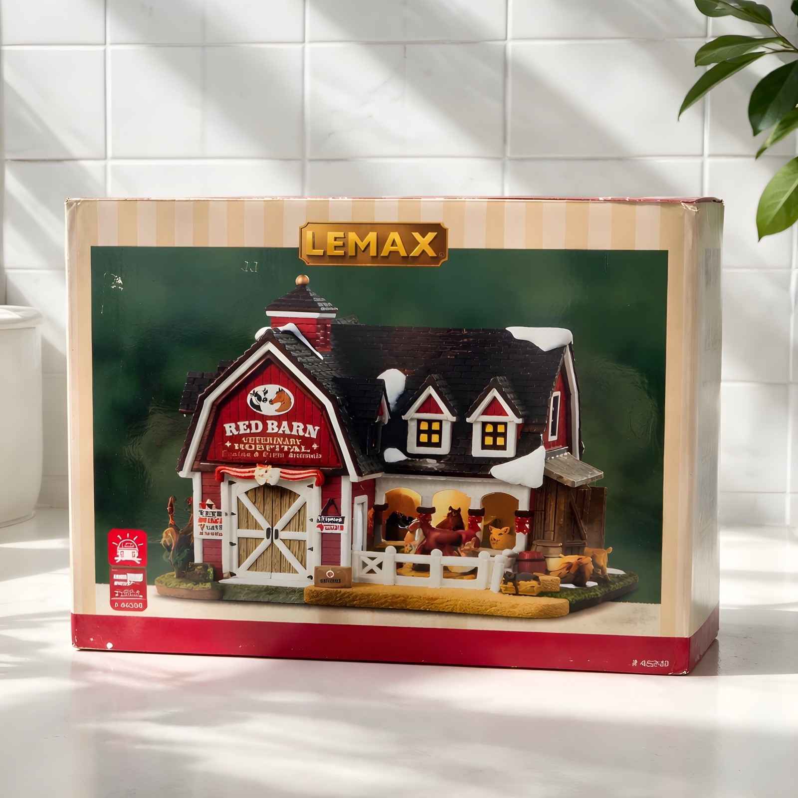 Lemax 45240 Red Barn Veterinary Hospital Harvest Crossing New In Box Free Ship