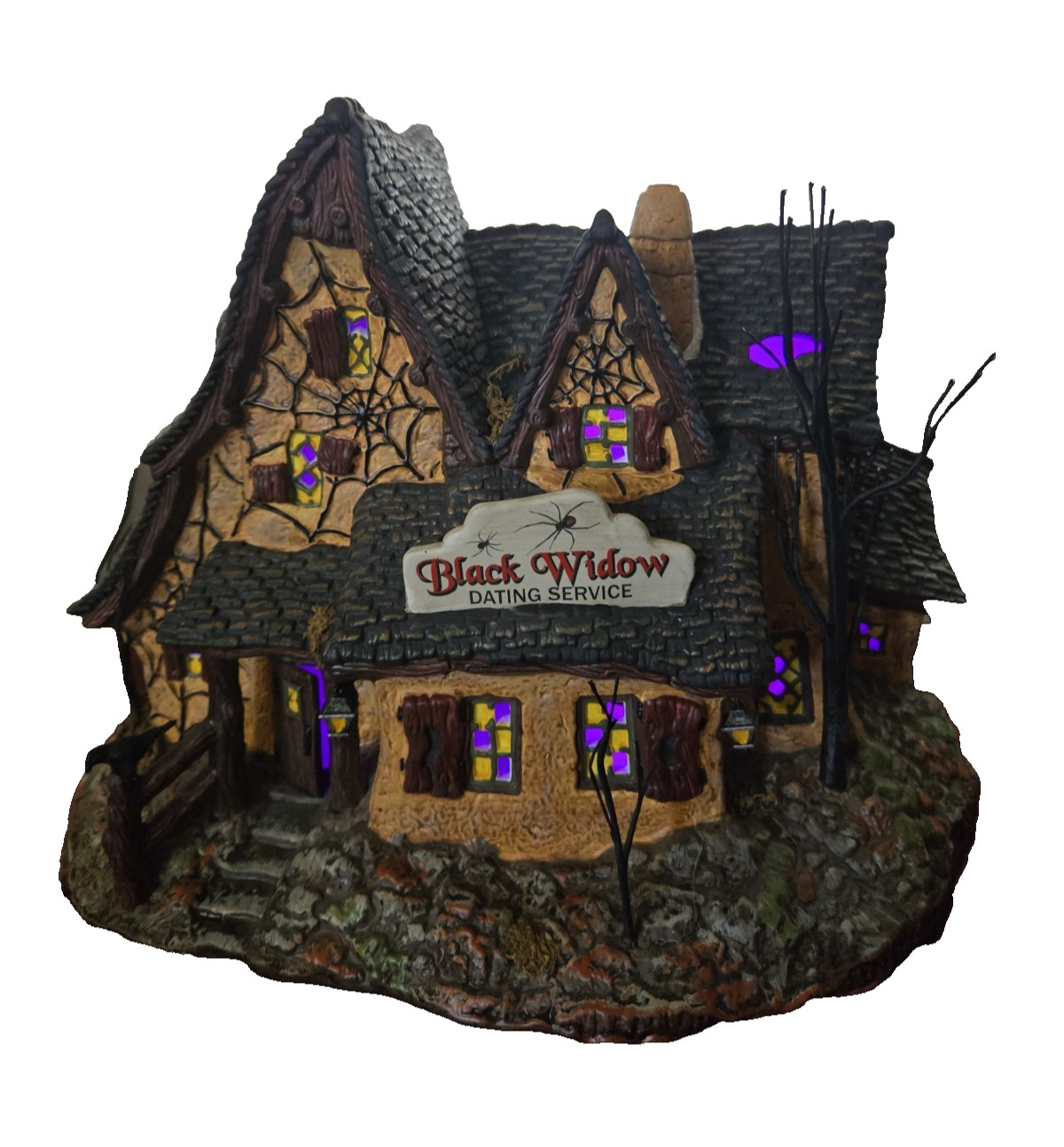 Department 56 Snow Village Halloween Black Widow Dating Service #805676 2008