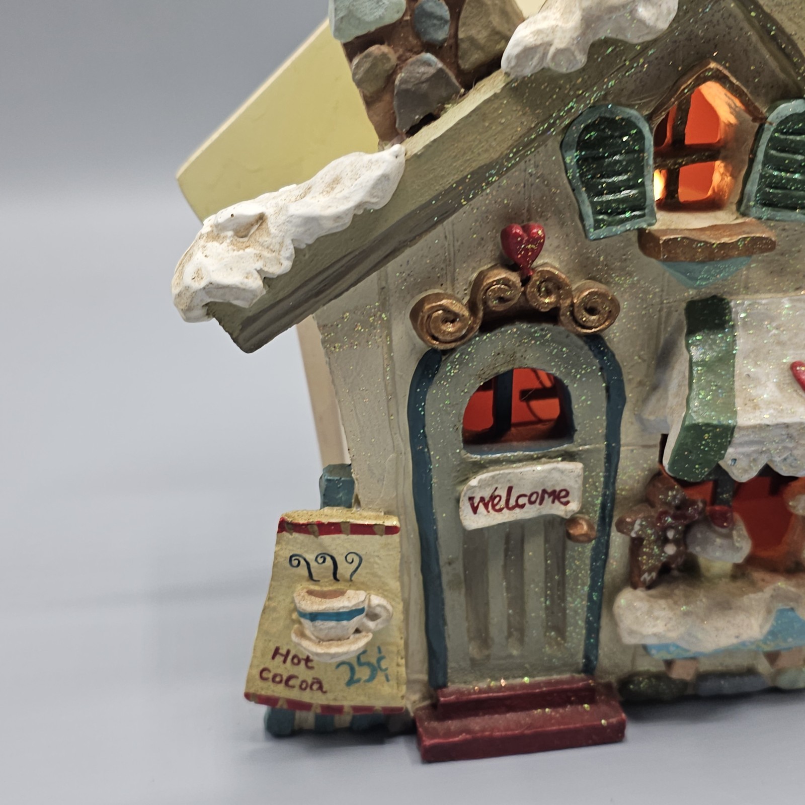 Kurt S Adler Snowtown Village Bakery Light Up Wood House Christmas Decor Holiday
