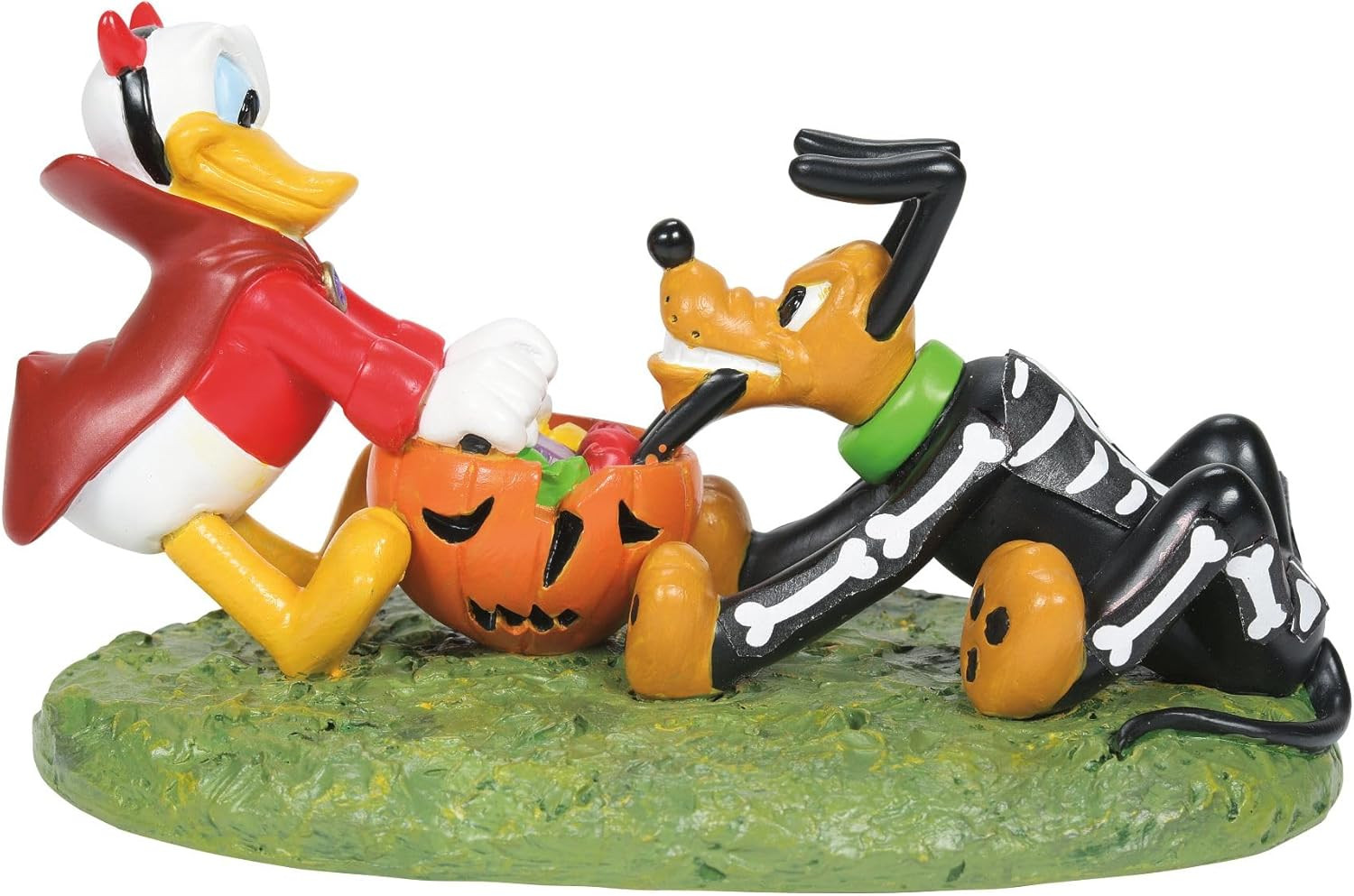 Disney Village Halloween Accessories Donald and Pluto’S Tussle Figurine, 2.25 In