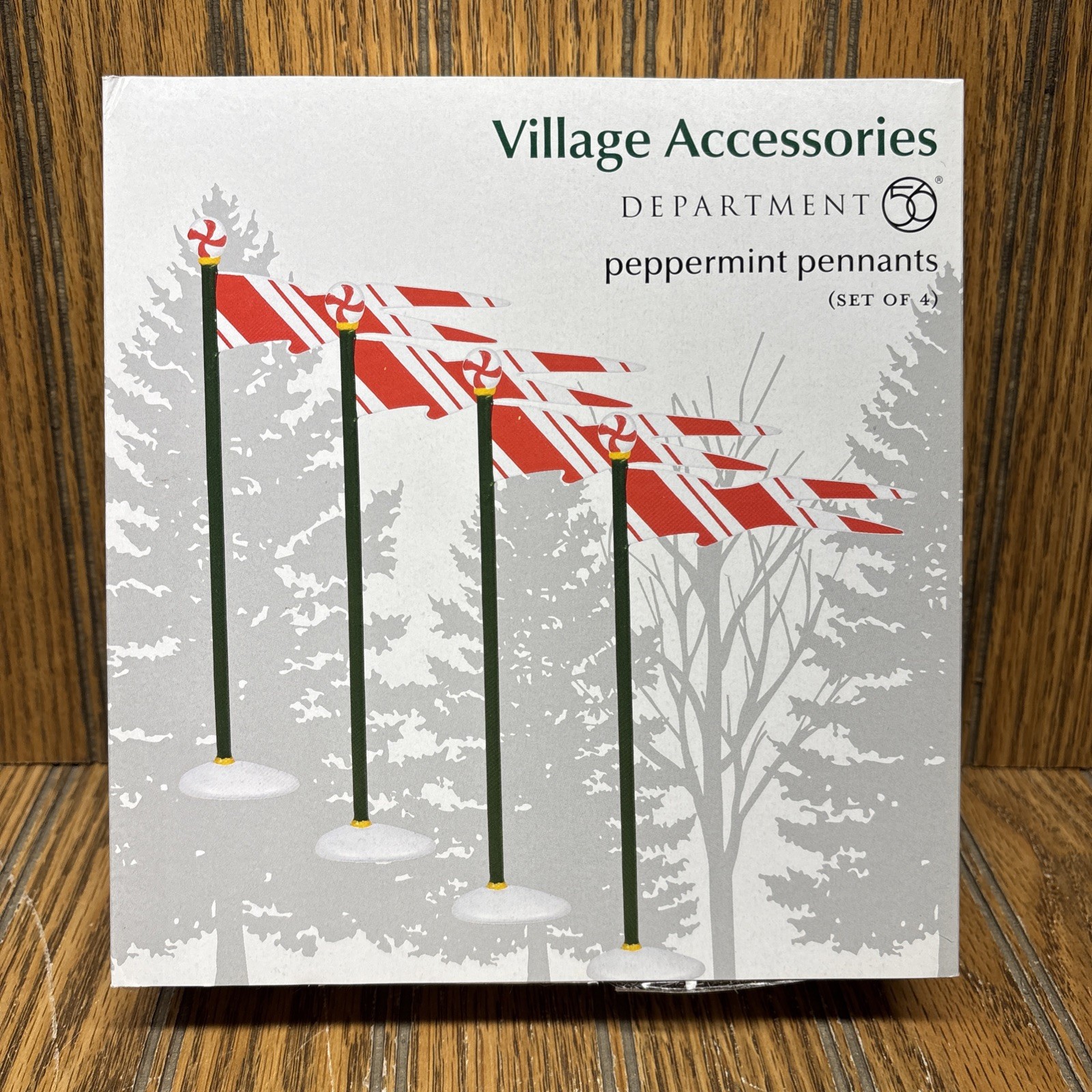 Dept 56 – Village Accessories – Peppermint Pennants – 6005518 – 5” Tall – New!