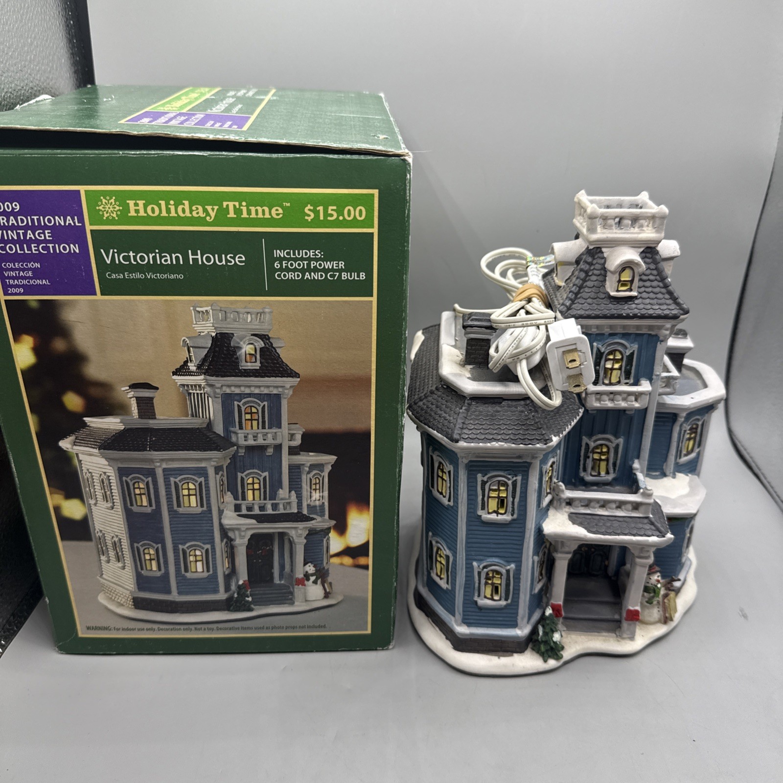 2009 Holiday Time Traditional Vintage Collection Victorian House RARE NIB