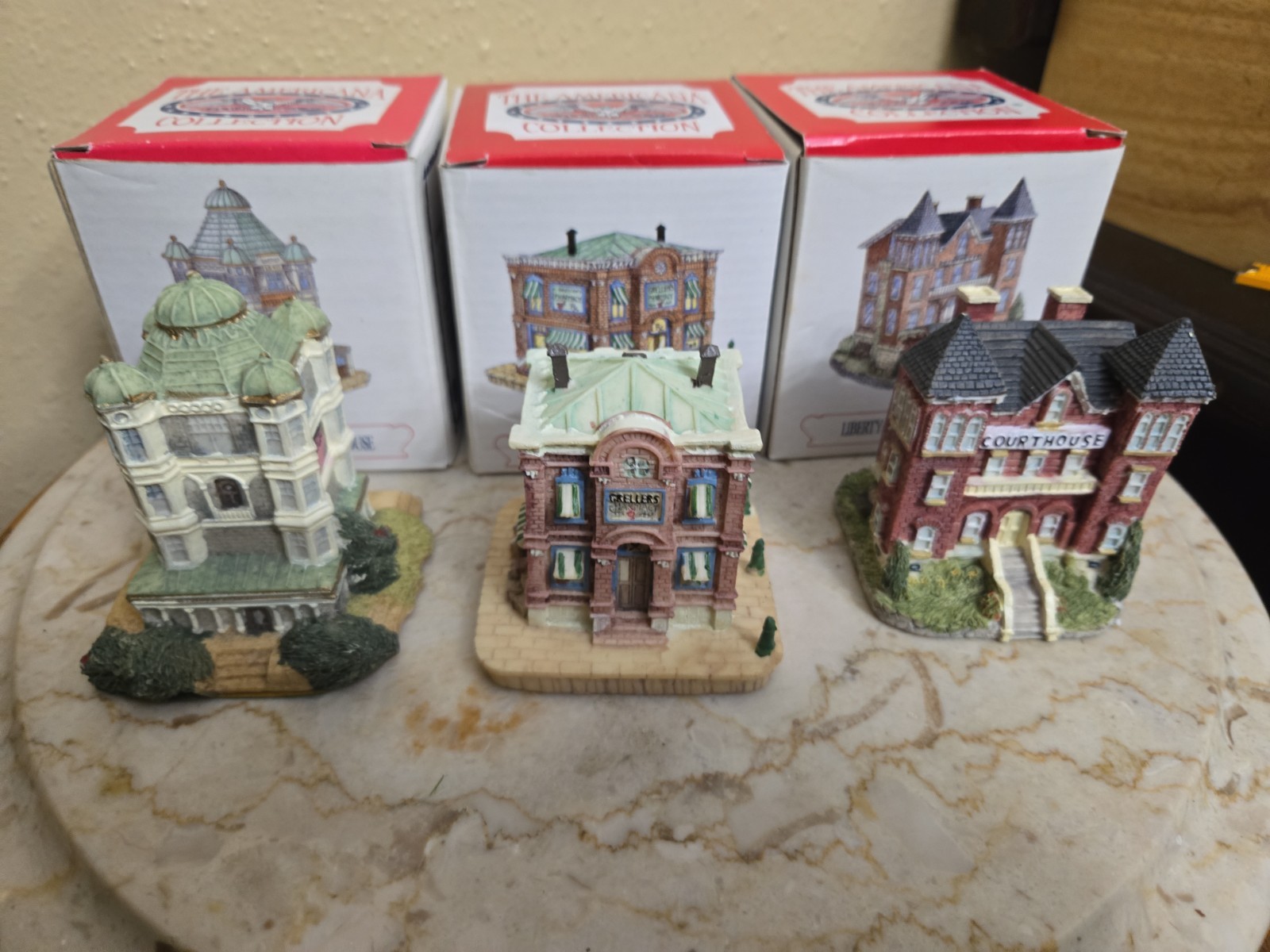 Liberty Falls Americana Collection – AH26, AH27, AH38 (3-pc set, in boxes)