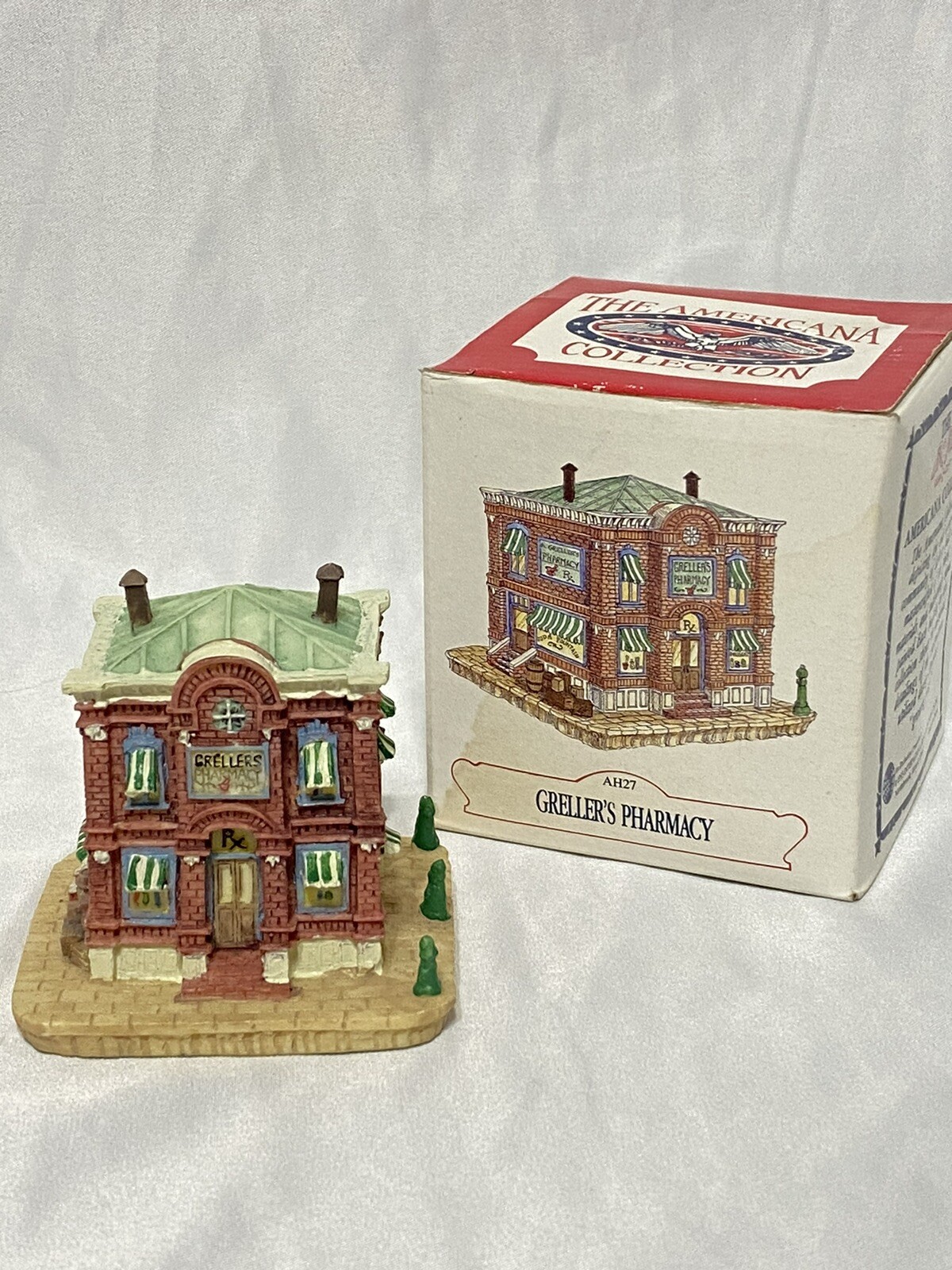 Vintage Liberty Falls Greller’s Pharmacy AH27 Christmas Americana 1993