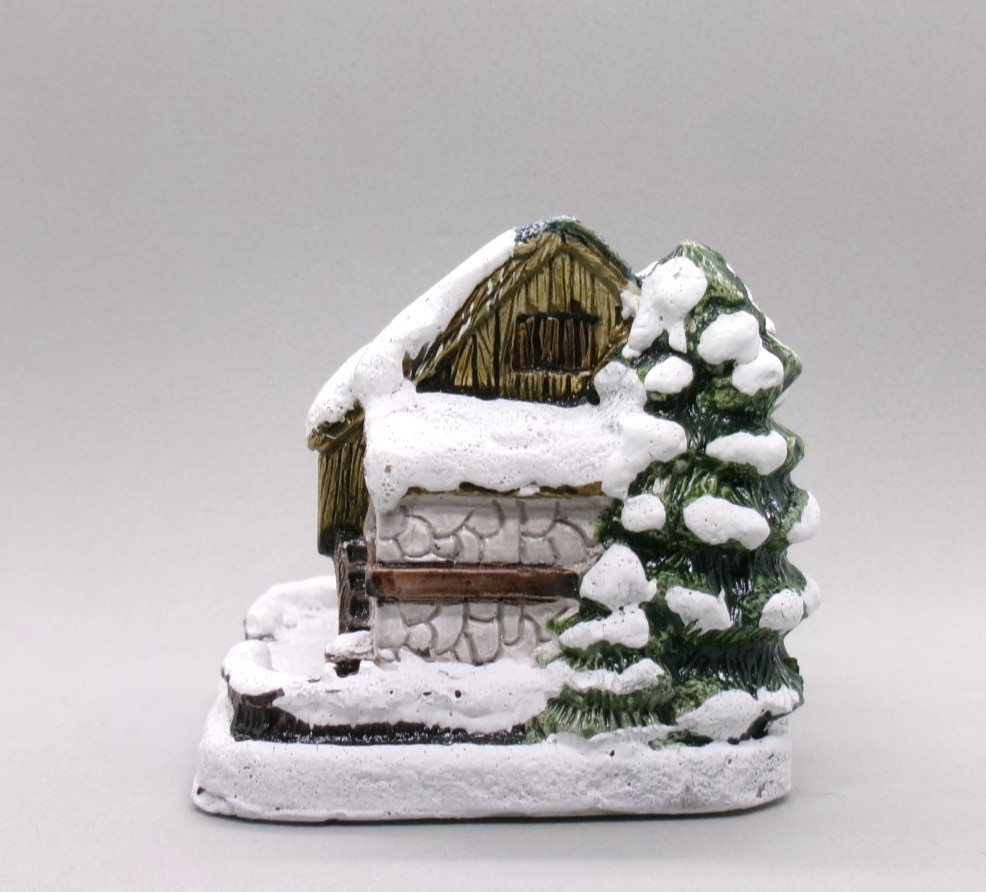 Vintage RSVP Stone Barn American Rustic Series Country Christmas Cottage 1989