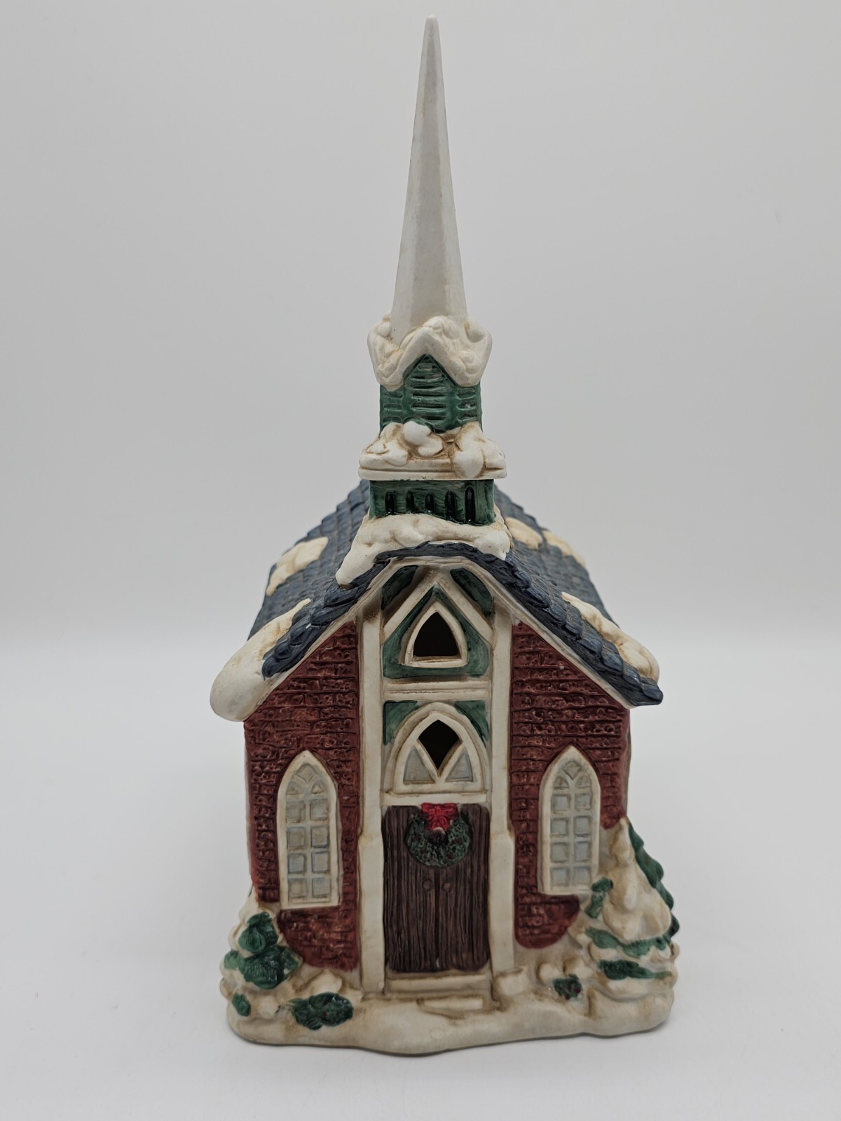 Vintage American Village Country Church Christmas Ceramic Taiwan Steeple