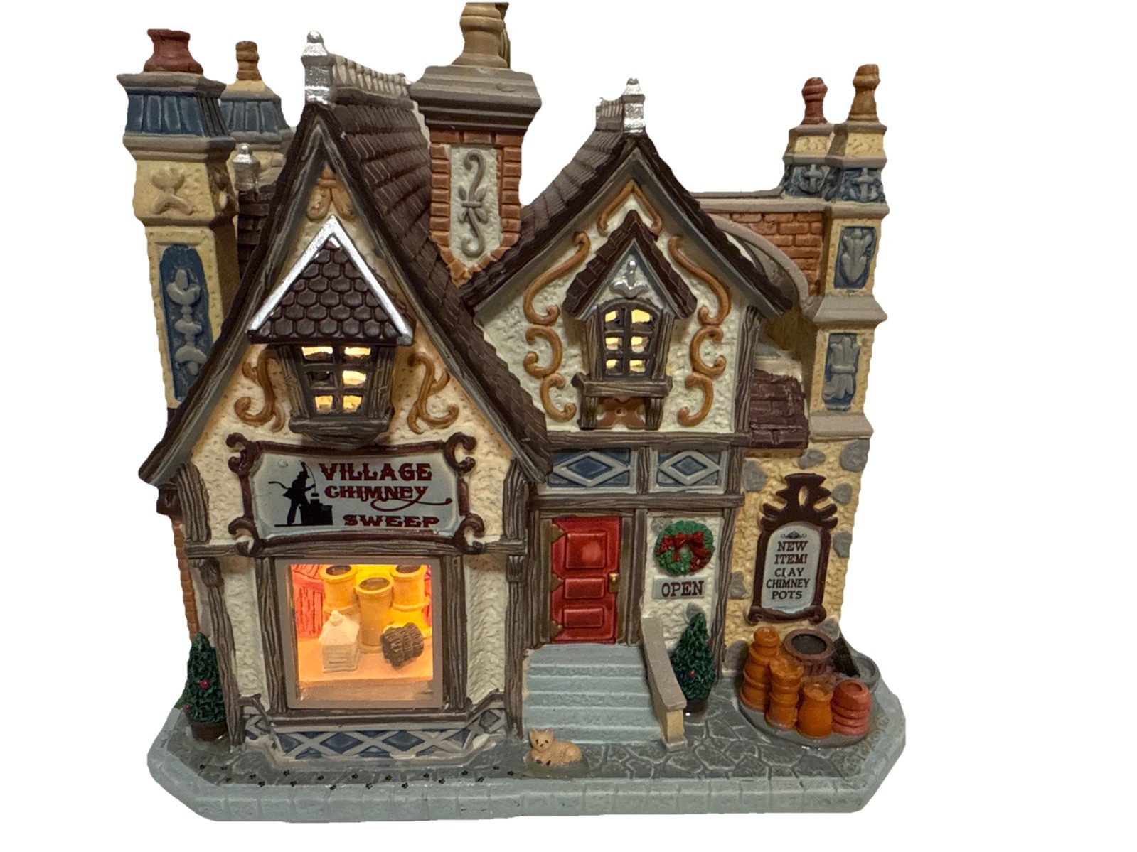 Retired 2009 Lemax Village Chimney Sweep Coventry Cove Christmas 95875 Lighted
