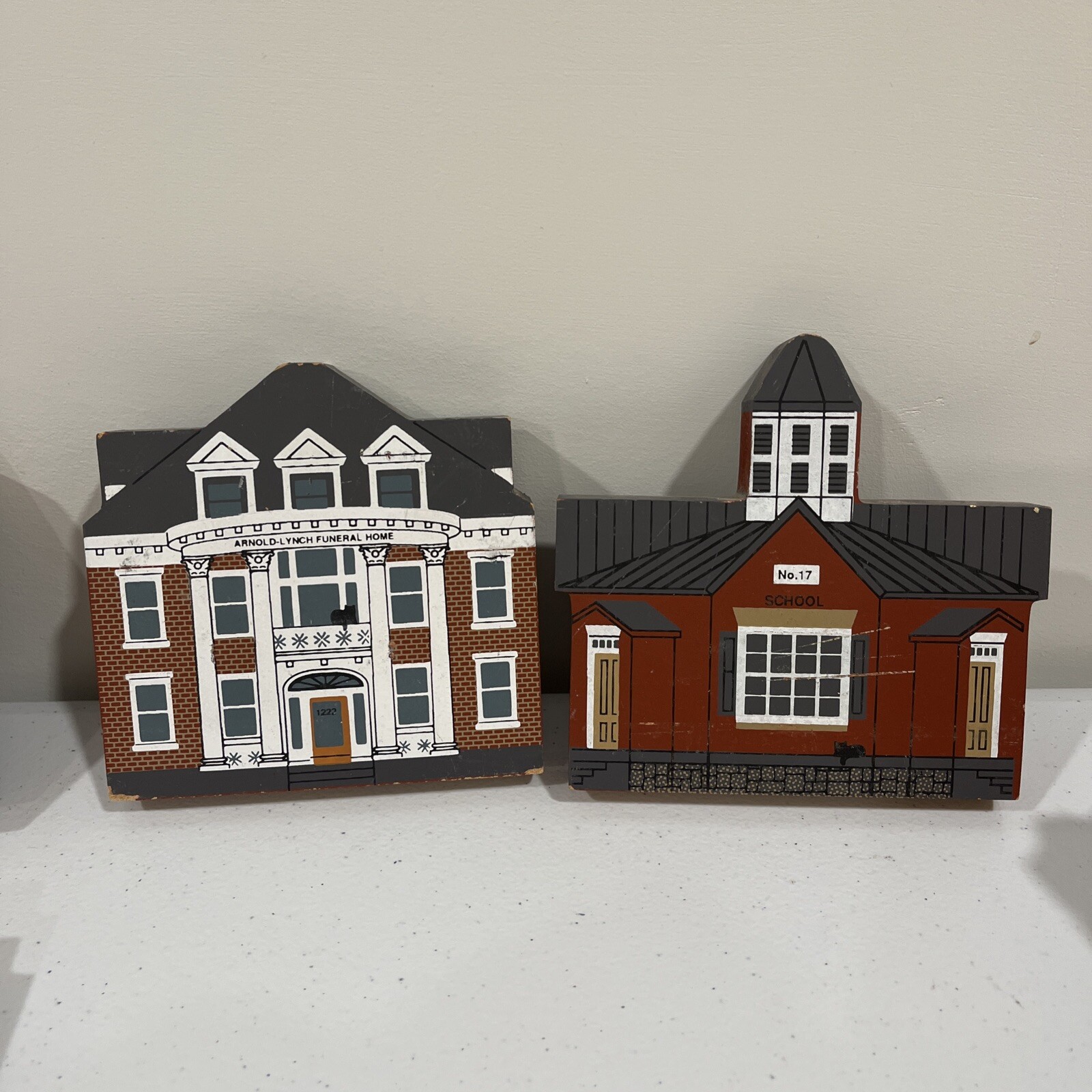 Cat’s Meow Wooden Village House Collectibles Lot of 6 Series VII 7 Bakery School