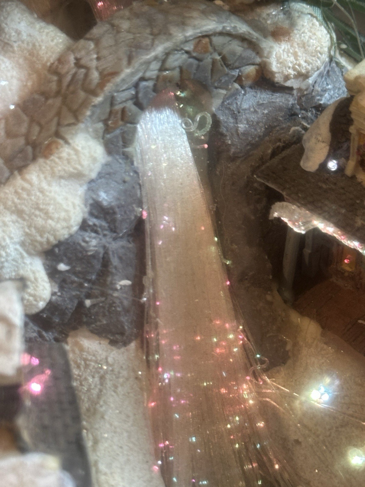Puelo Fiber Optic Color Changing Christmas Village Vintage Christmas Decor