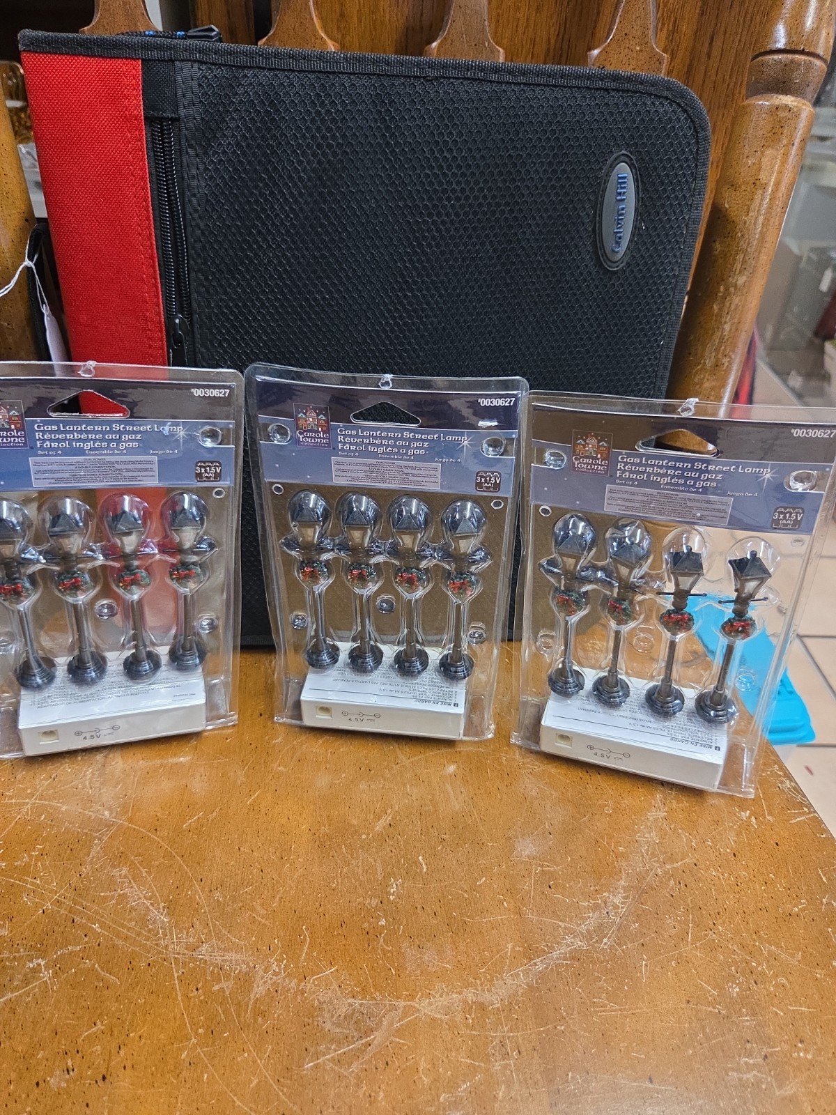 Lemax Gas Lantern Street Lamp Set of 4 (Lot of 3) Lighted Accessories #64498 NIB
