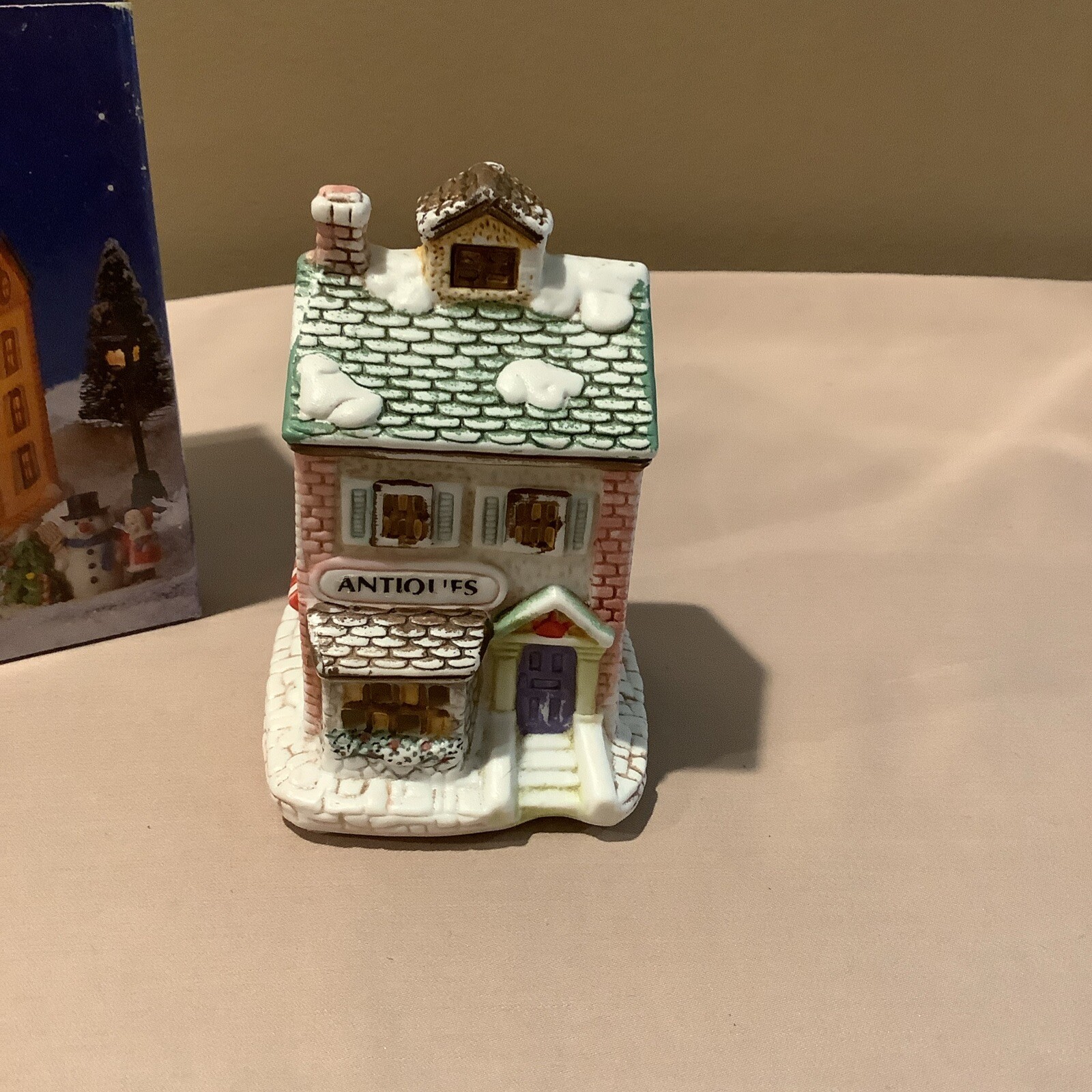 Porcelain Bisque Miniature Olde Town Village Antique Shop 1992 AS IS