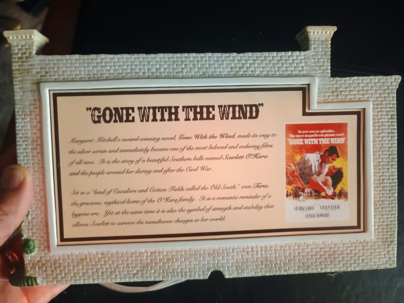 Dept 56 Mini House Gone With the Wind Tara Plantation 2 Piece w/ Scarlett nice!