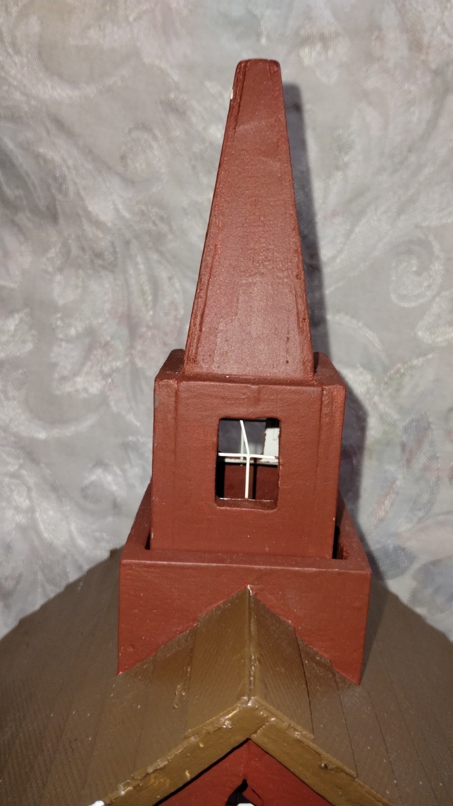 Wood School / Church House – 14″ Tall X 7″ X 7″