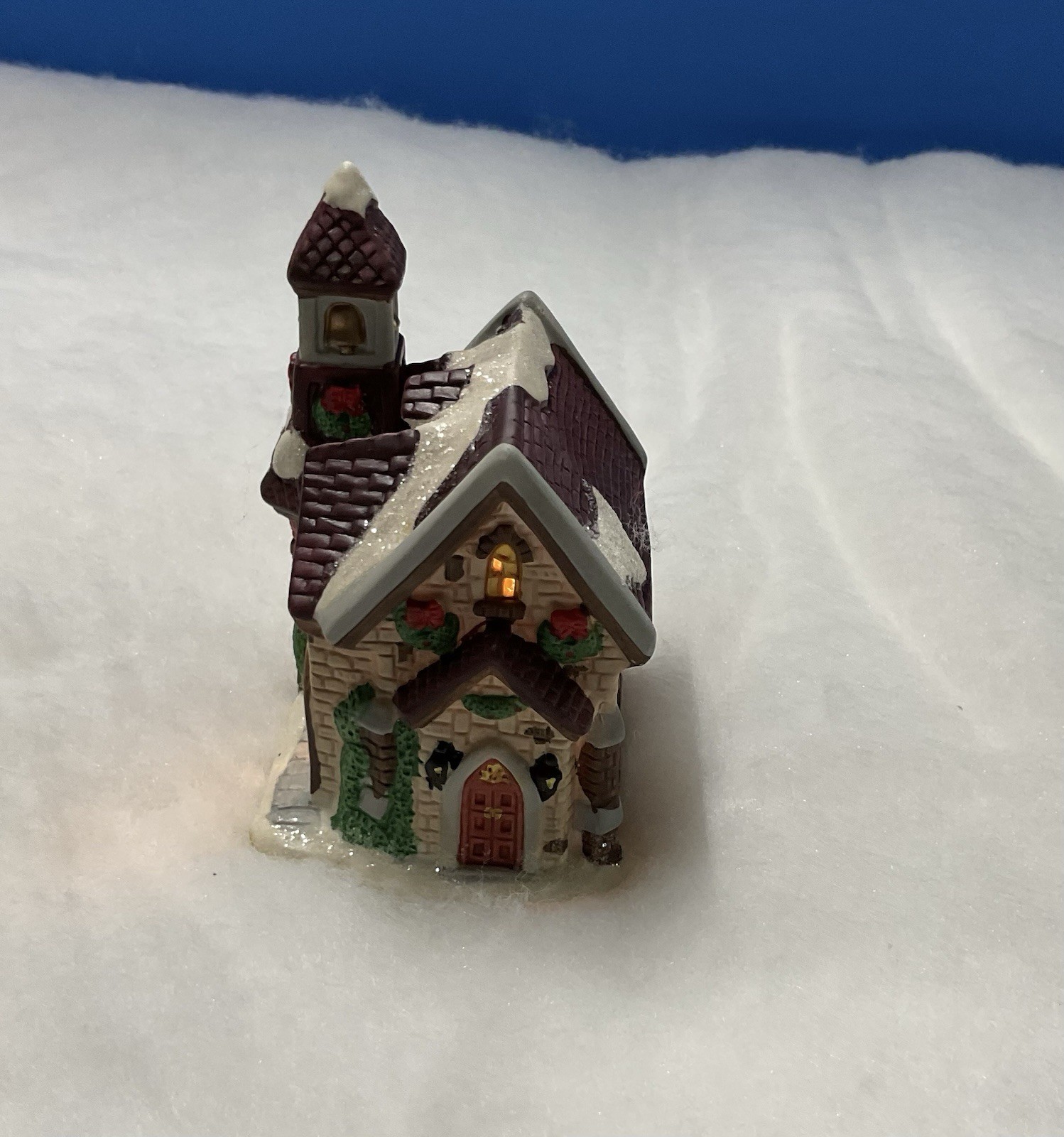 VTG 2002 Cobblestone Corners Christmas Village Church W/Choir In Window LIGHTED