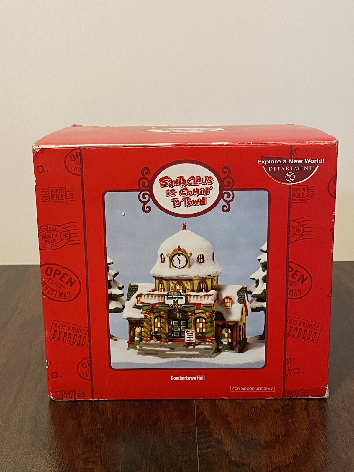 Department 56 Santa Claus Is Coming To Town Sombertown Hall Village 56 #59392