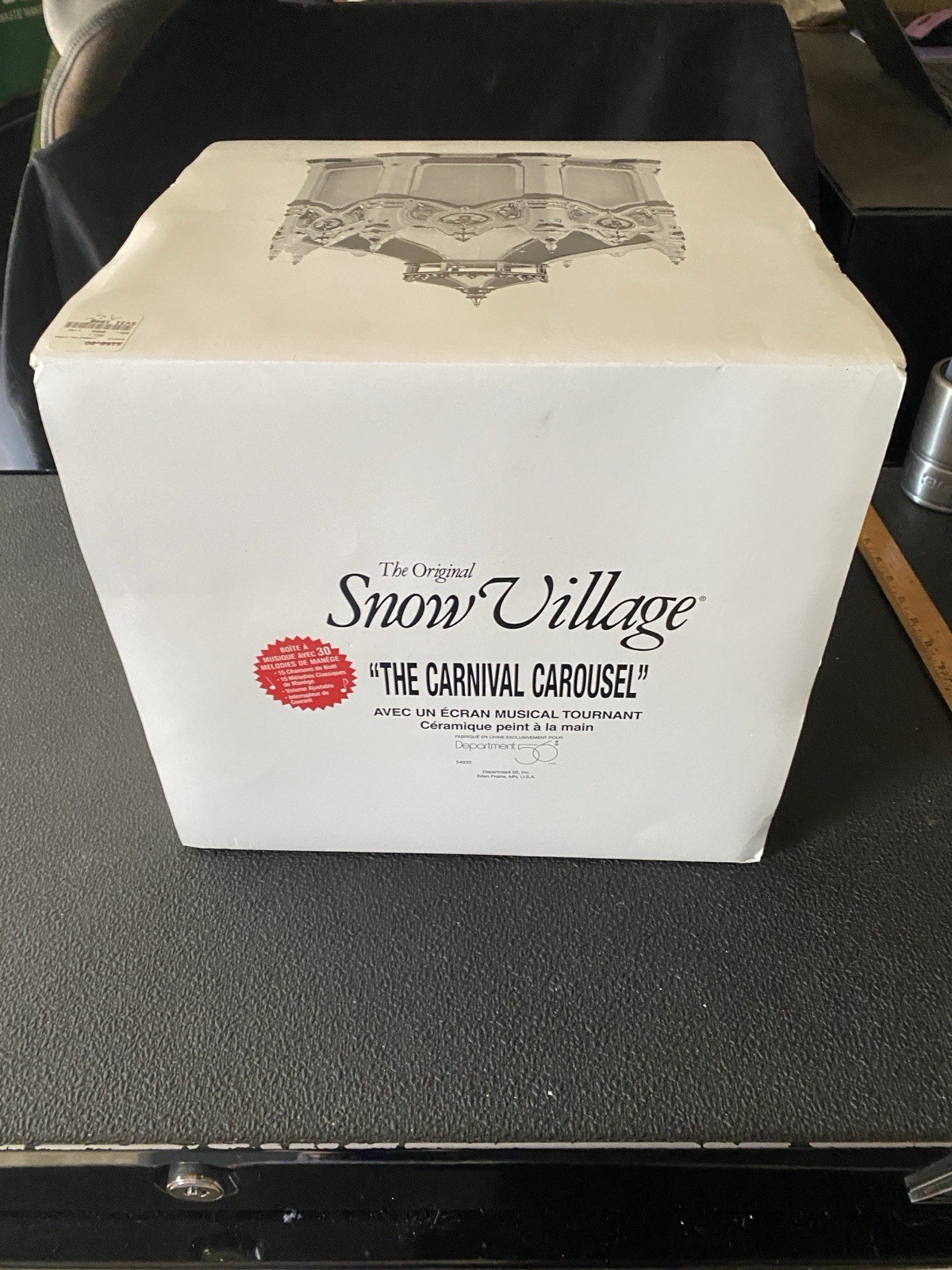 Department 56 Snow Village The Carnival Carousel w/ Musical Lit Rotating Screen