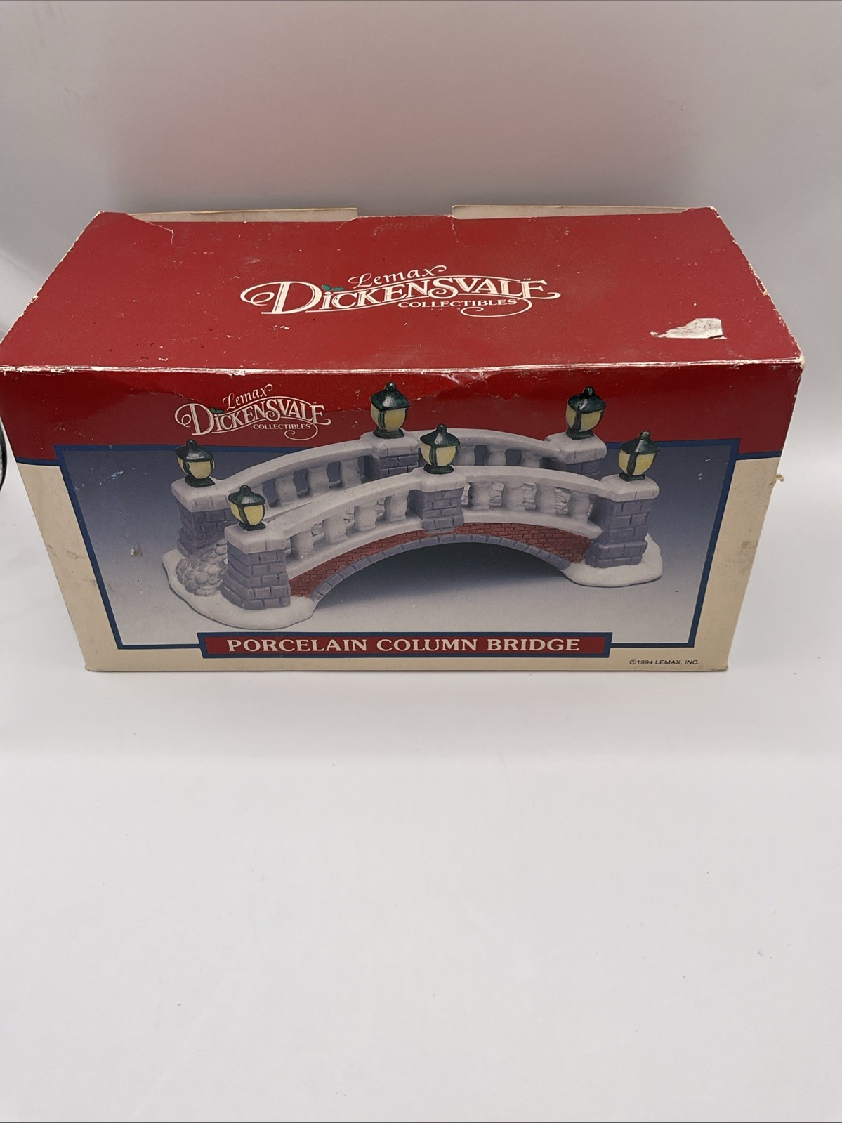 Lemax Village Collection Porcelain Column Bridge 1994 Vintage