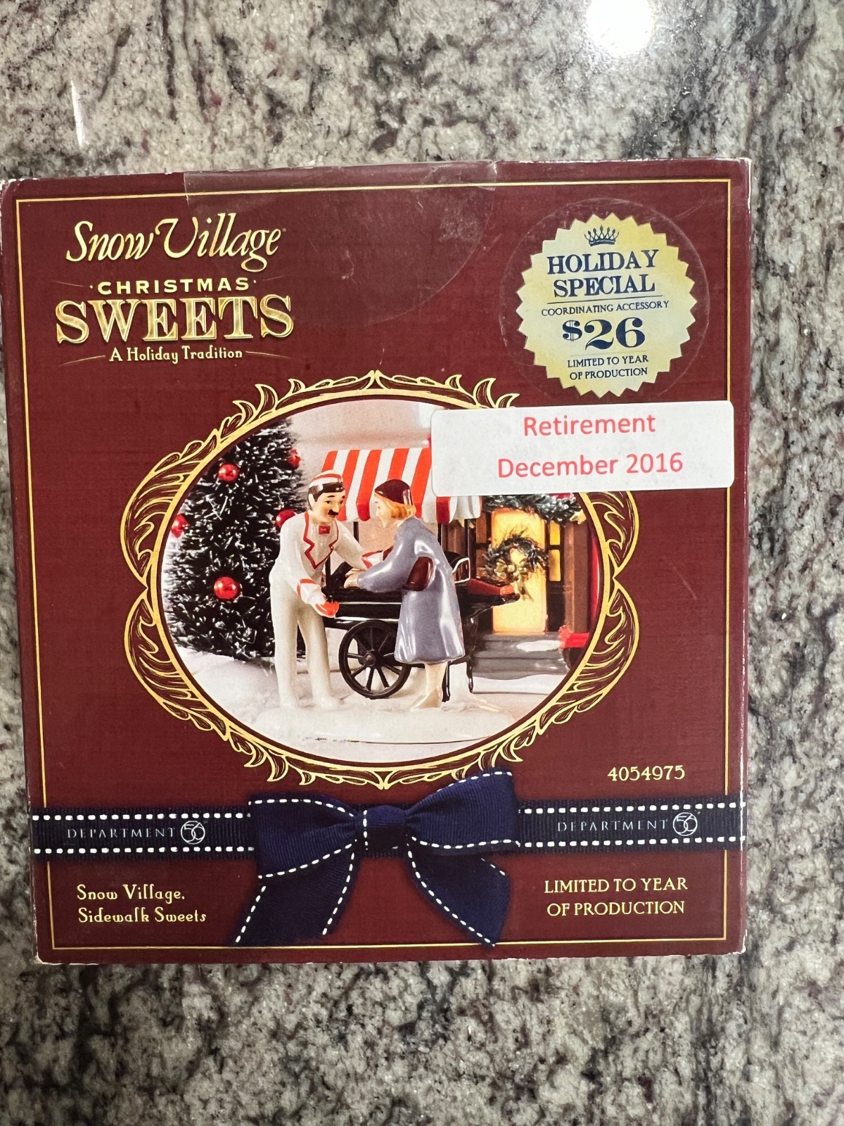 DEPT 56 SIDEWALK SWEETS 4054975 CHRISTMAS SWEETS SNOW VILLAGE