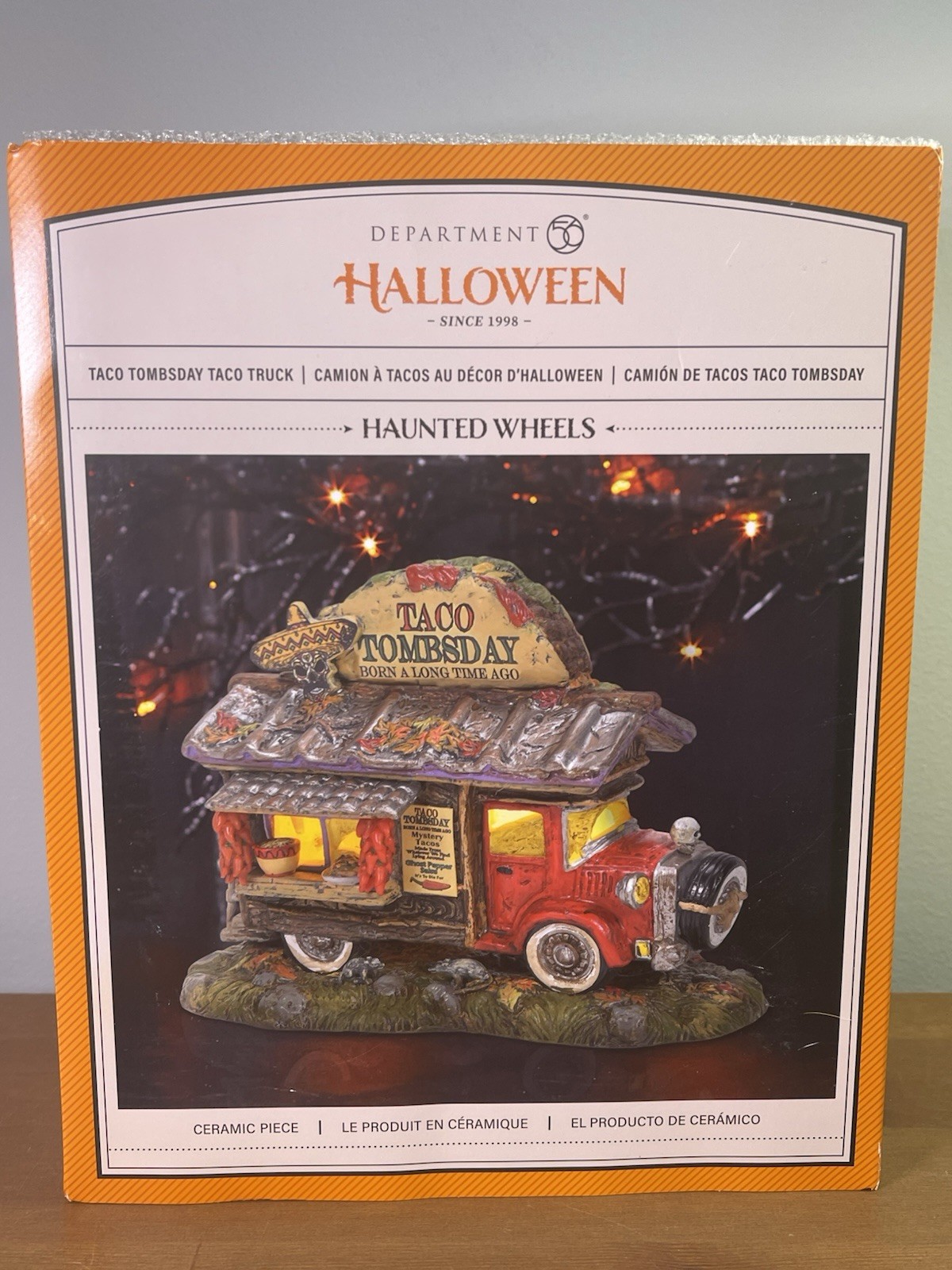 Dept 56 TACO TOMBSDAY TACO TRUCK Halloween Village 6011448 NEW 2023 Snow Village