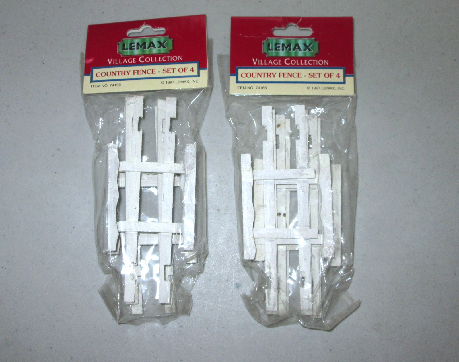 Lot of 4 Lemax Village Country Fence – Set of 4 In Each Package 1997 RETIRED