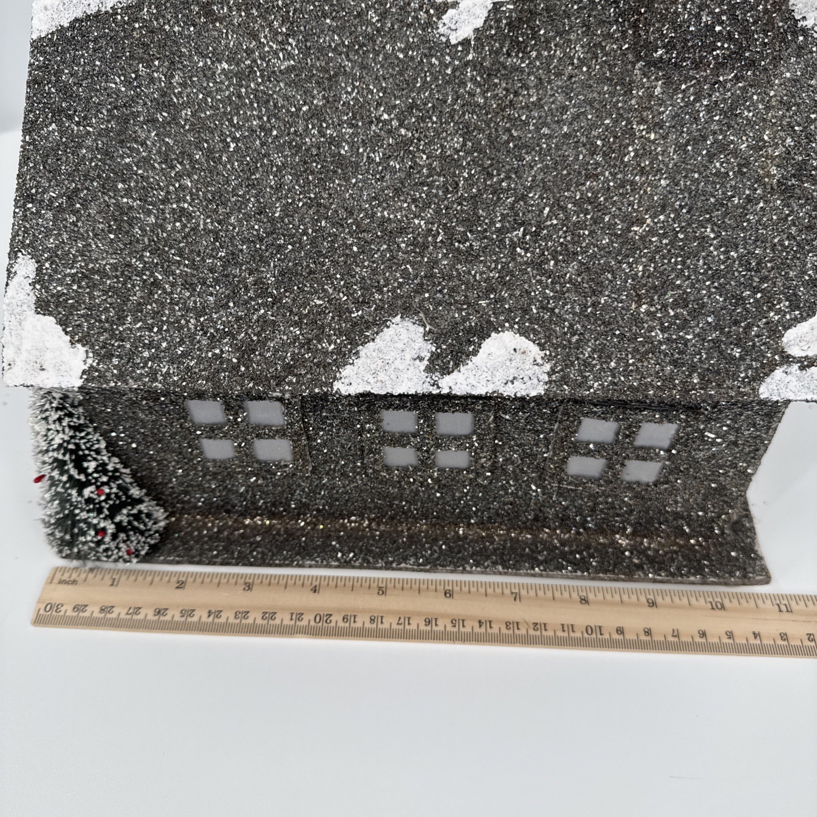 Christmas Cardboard Glitter House Holiday Decor Whimsygoth Glitter Light up