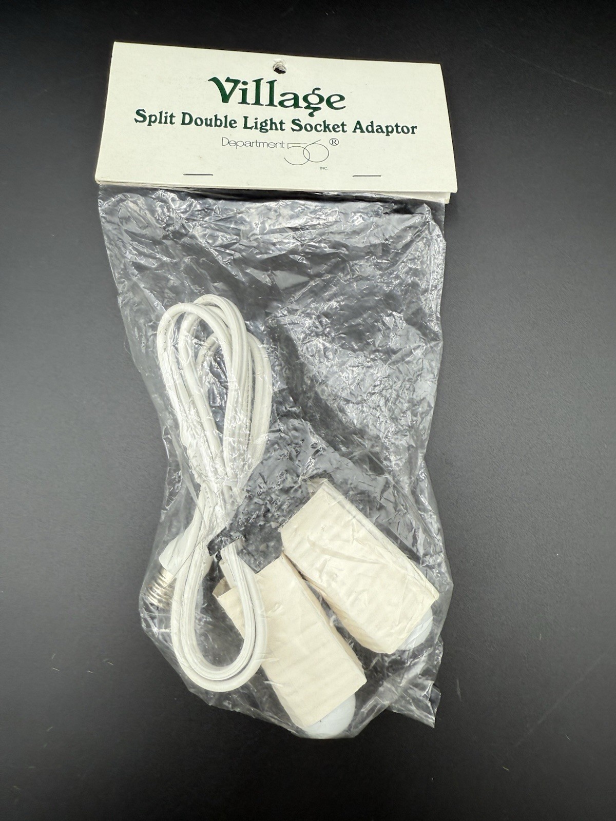 Dept 56 99280 Village Split Double Light Socket Adapter NOS Christmas Display