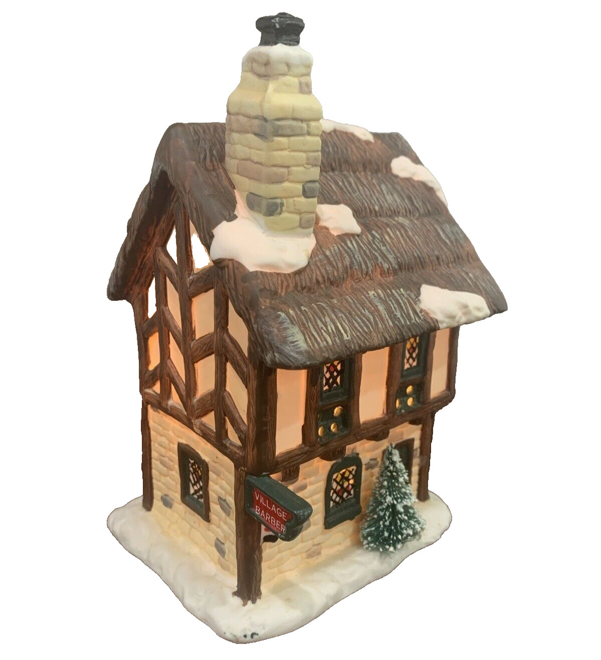 The Village Barber House Light Building Christmas Valley Seasonal Specialties