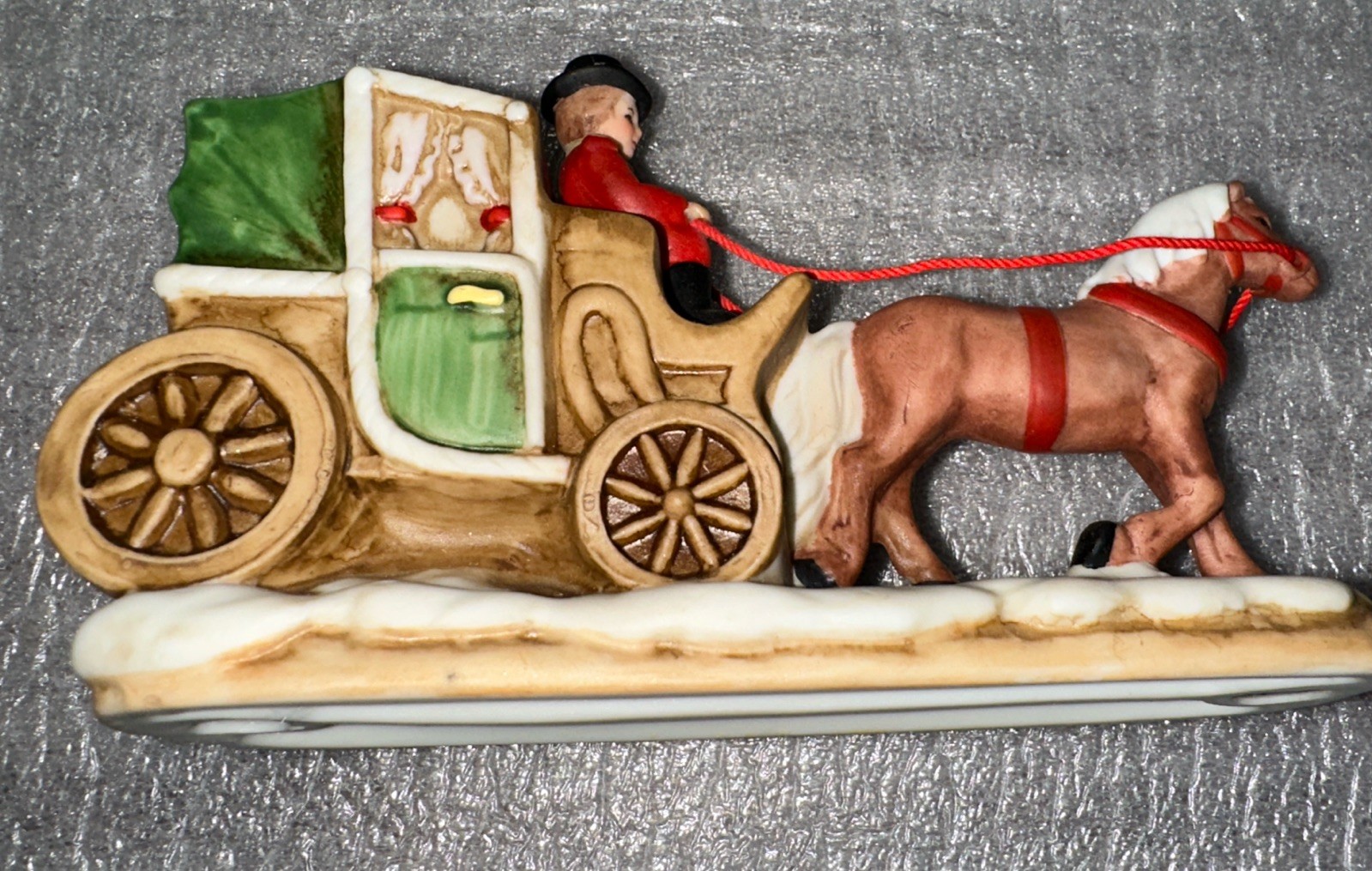 Lefton 1987 Colonial Village Cab Horse Drawn Carriage 06459