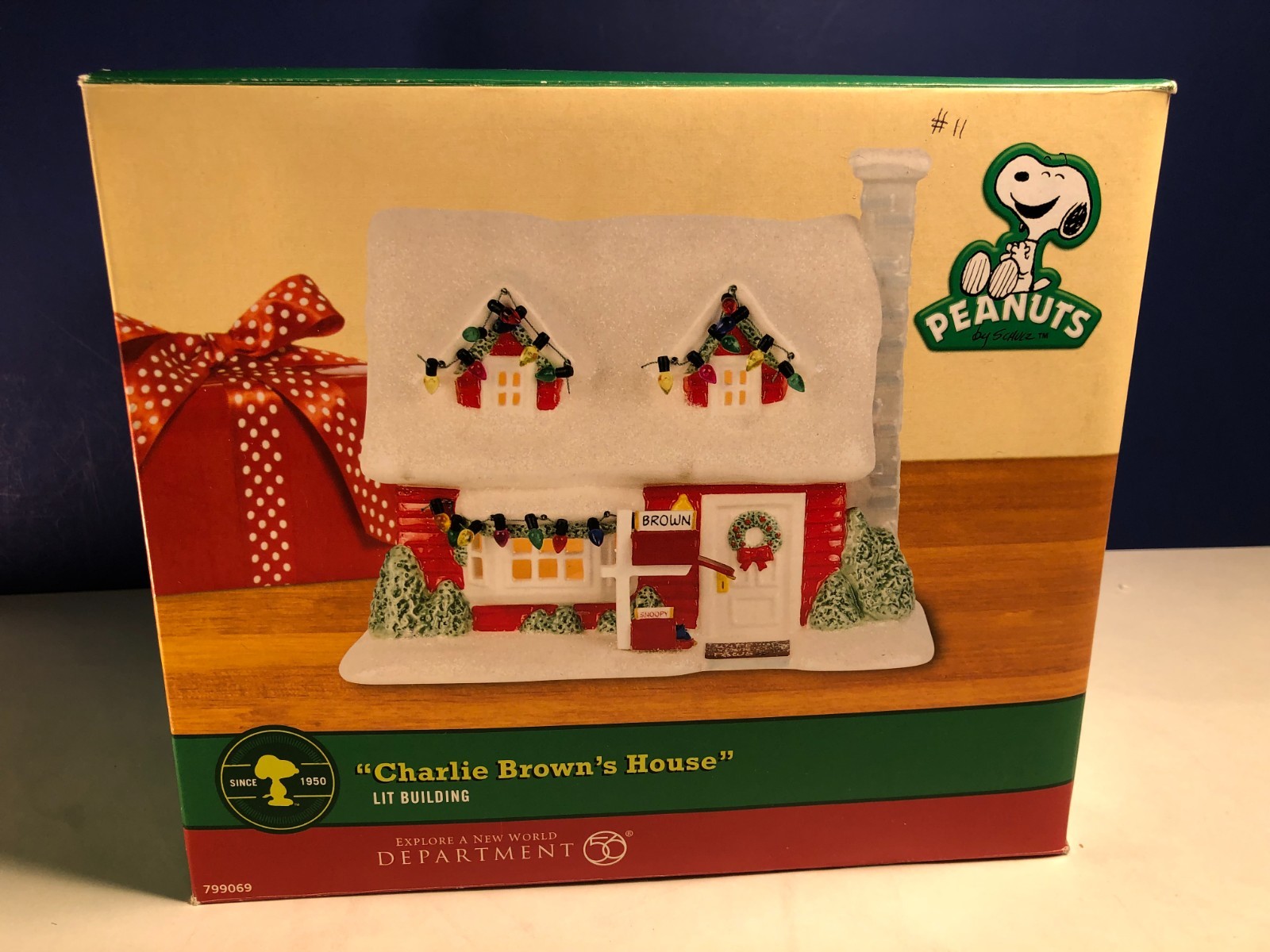 Dept 56 Peanuts CHARLIE BROWN’S HOUSE 799069 w/ Box & Lightcord