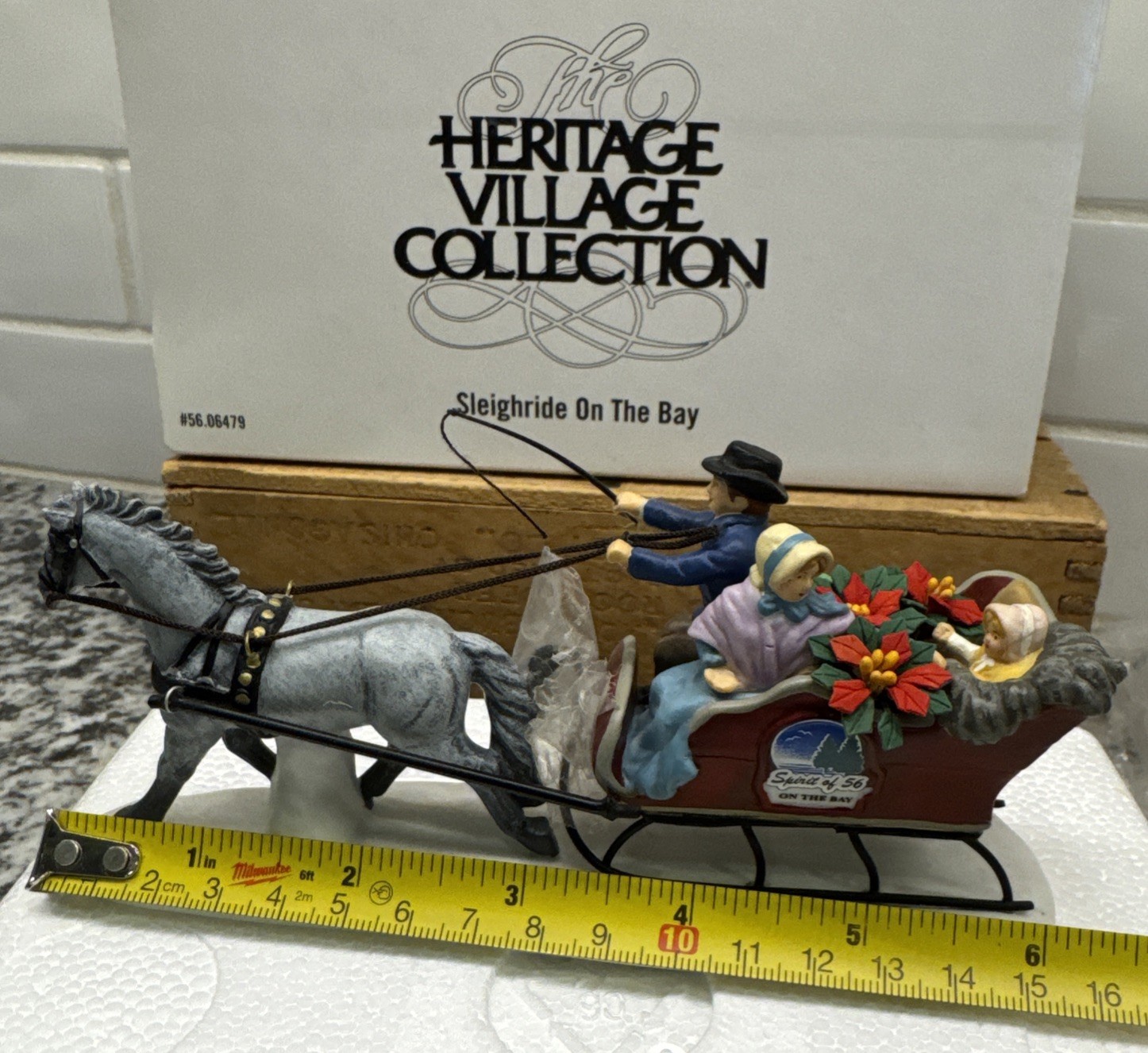 RARE SIGNED 2006 Department 56-Special Designs – Sleigh-RIDE on the Bay #06479