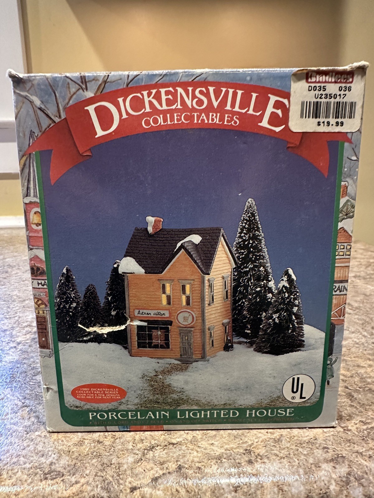 DICKENSVILLE Porcelain House LIGHTED POST OFFICE Christmas Village NOMA OG BOX