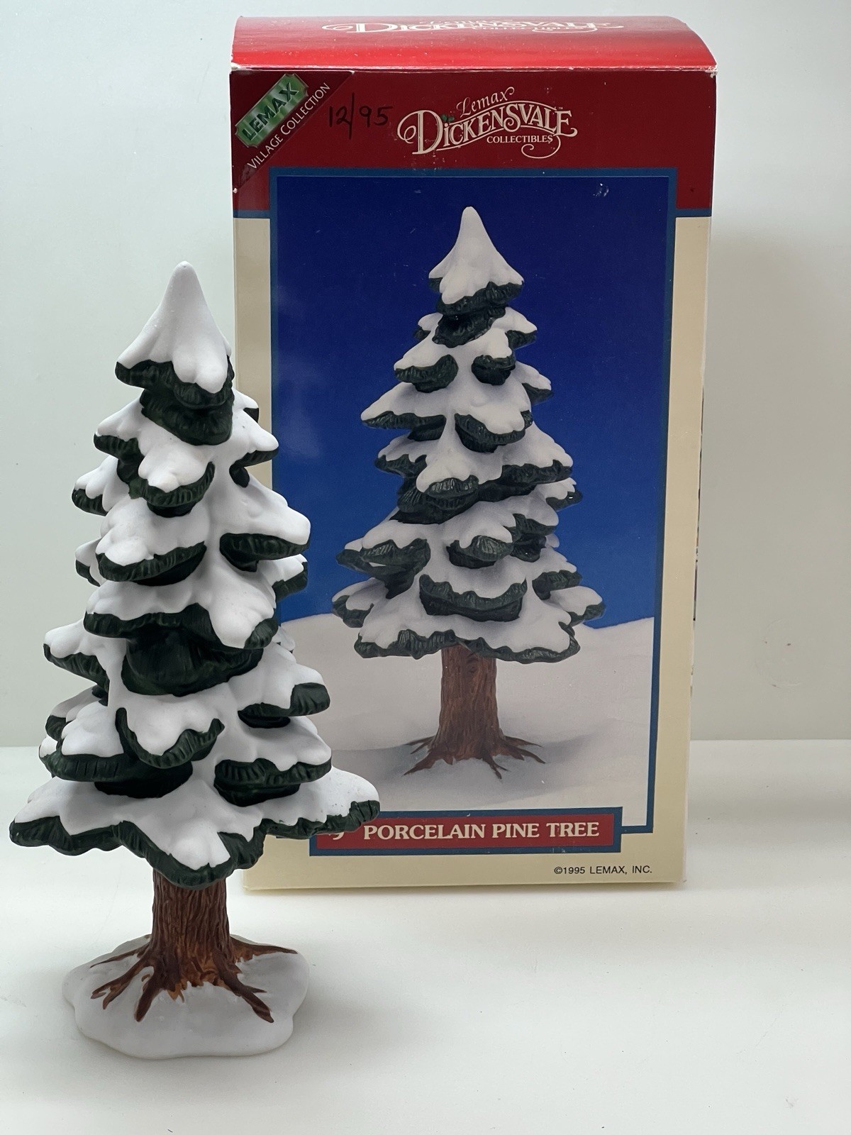 Lemax Dickensvale Porcelain Pine Tree Collectibles #53131 Holiday Tree 1995