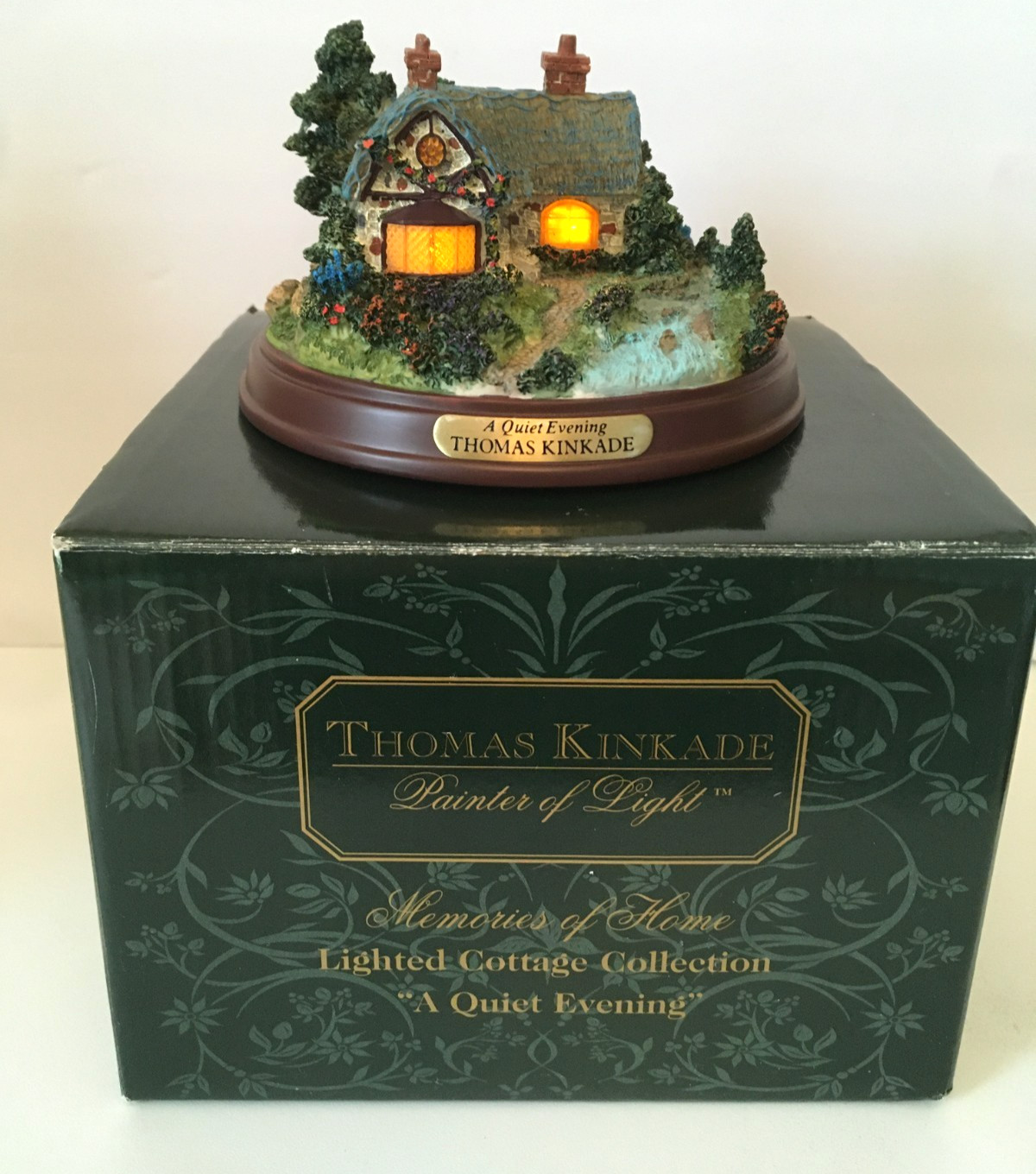 Thomas Kinkade A Quiet Evening Light Up Cottage House Painter Of Light