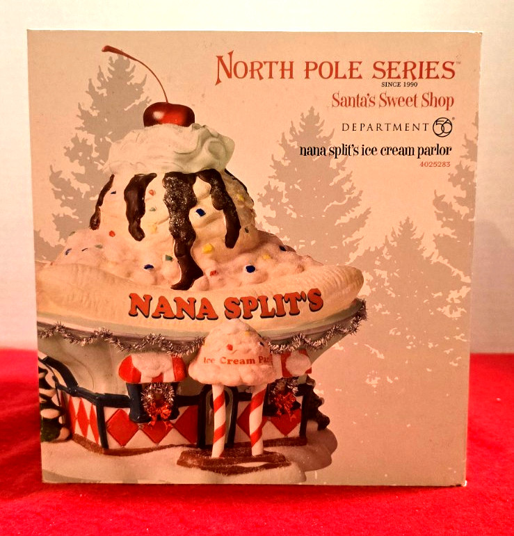 DEPT. 56 NORTH POLE SERIES SANTA’S SWEET SHOP NANA SPLIT’S ICE CREAM PARLOR