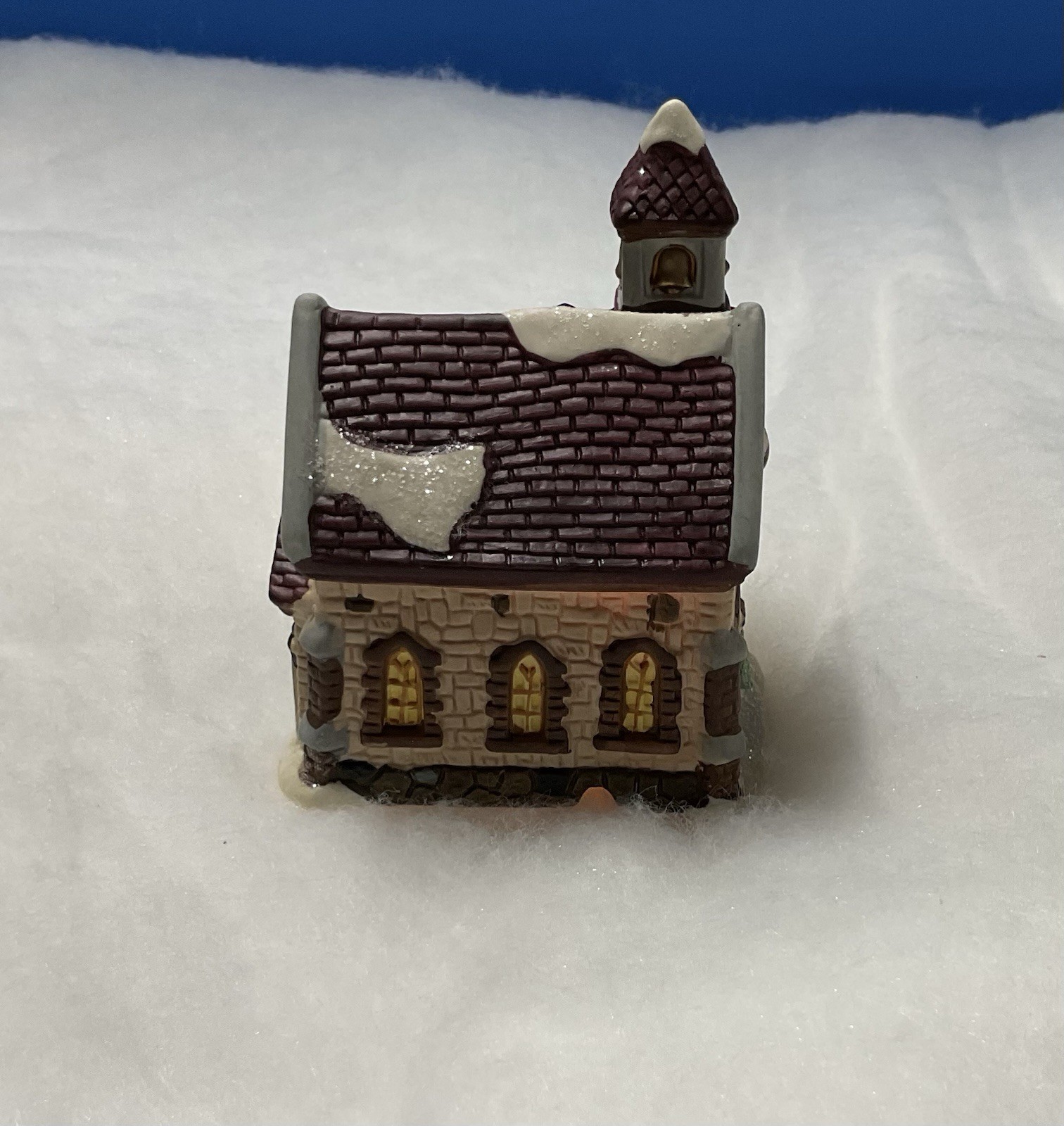VTG 2002 Cobblestone Corners Christmas Village Church W/Choir In Window LIGHTED