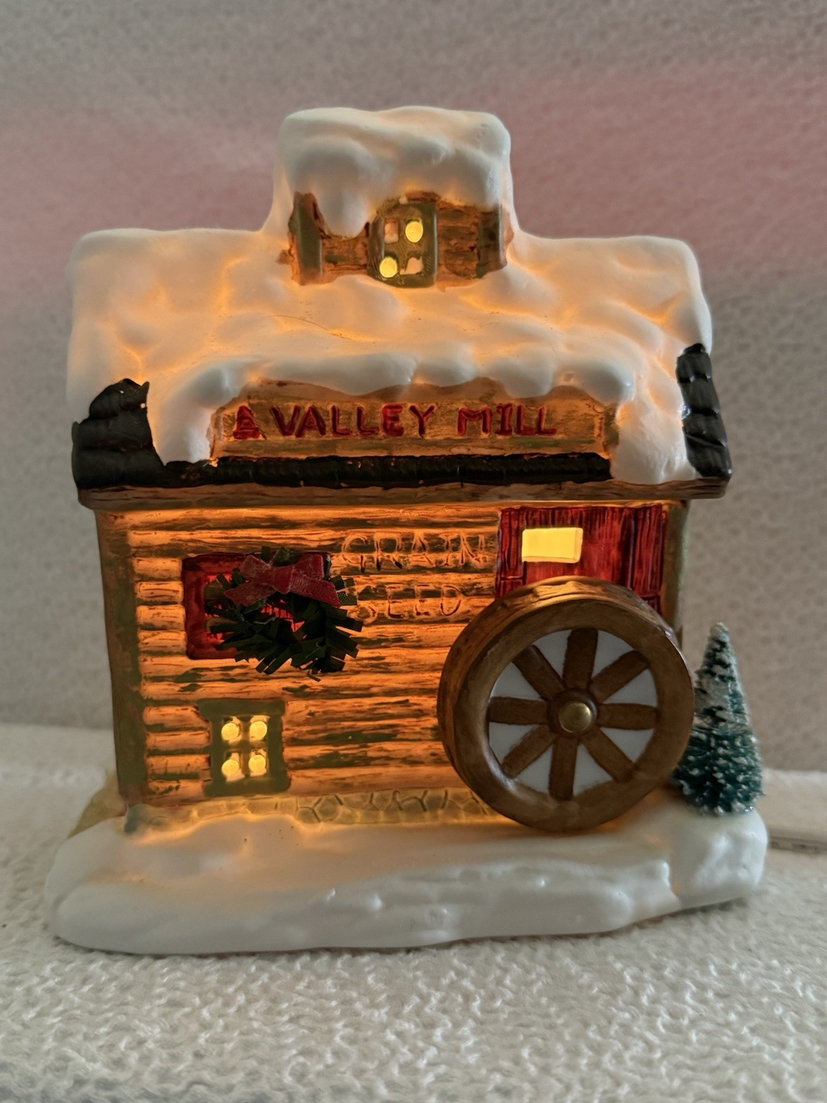 Seasonal Specialties Christmas Village Church Lighted 7 X 7 Inch 1991