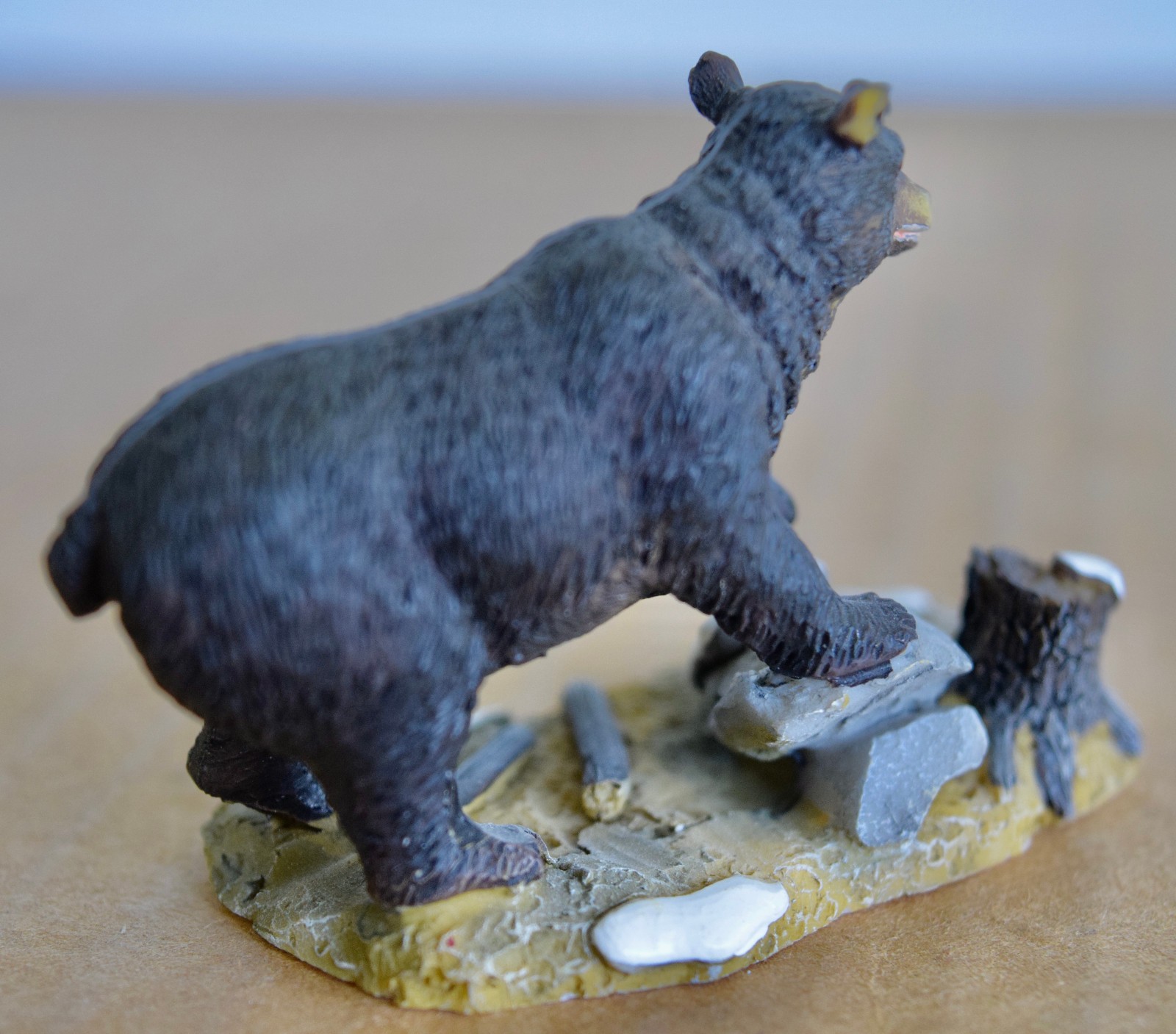 Vintage Lemax Christmas Village Town BEAR FAMILY 12514 Black Woodland Animals