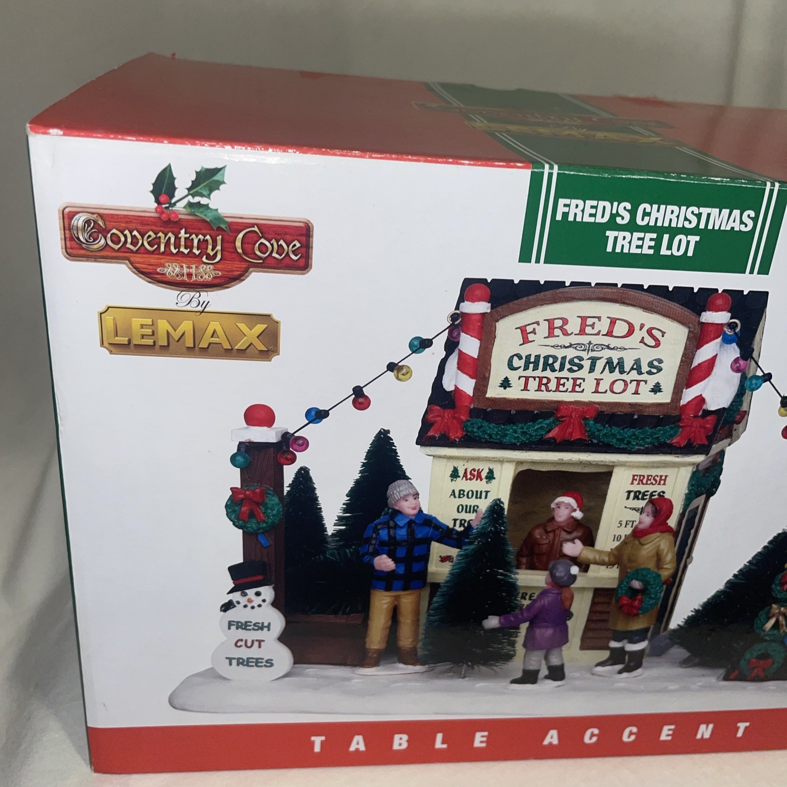 Lemax Fred’s Christmas Tree Lot Coventry Cove Table Accent Unused In Box