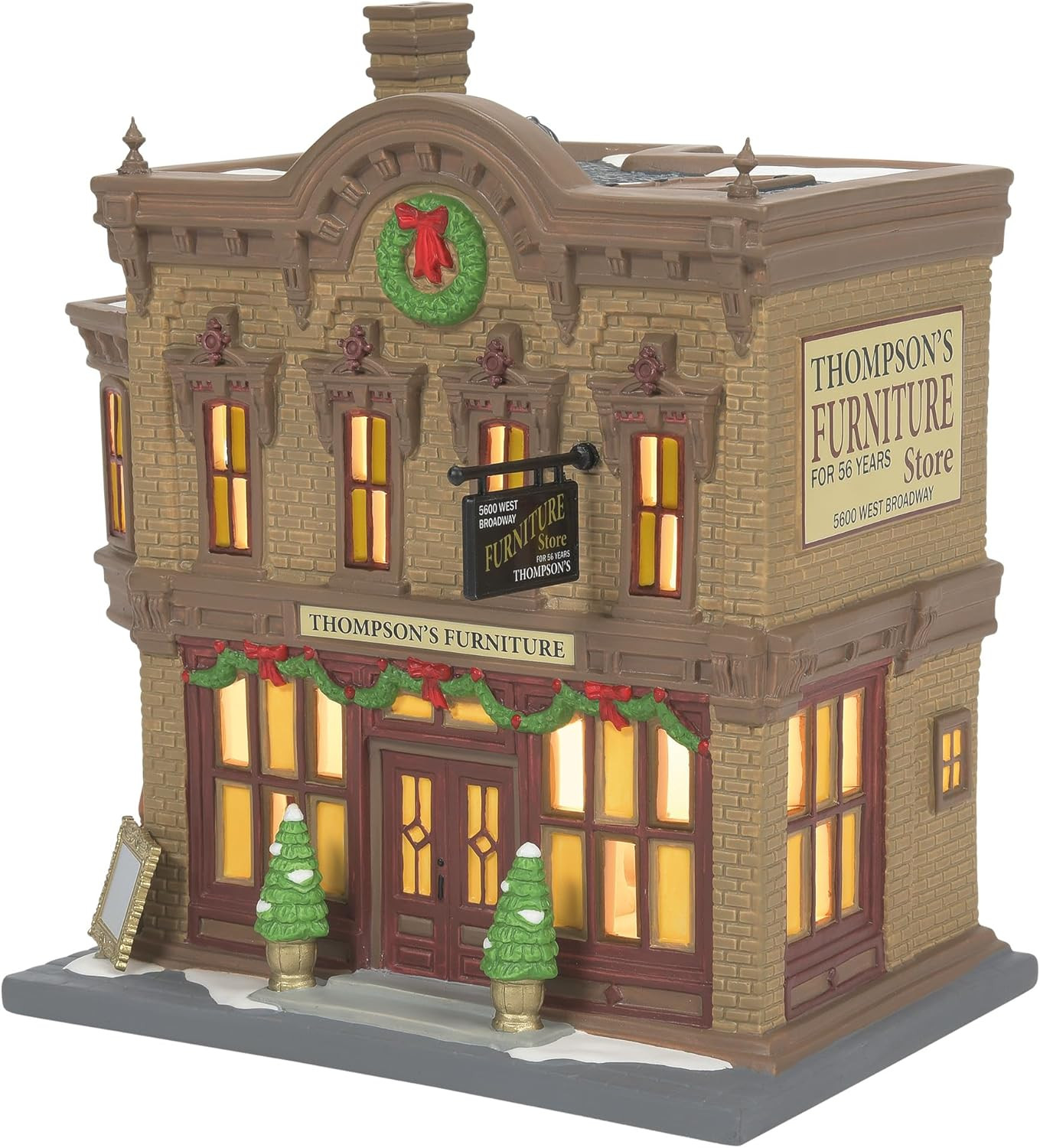 Christmas in the City Thompson’S Furniture Lit Building, 7.32 Inch, Multicolor