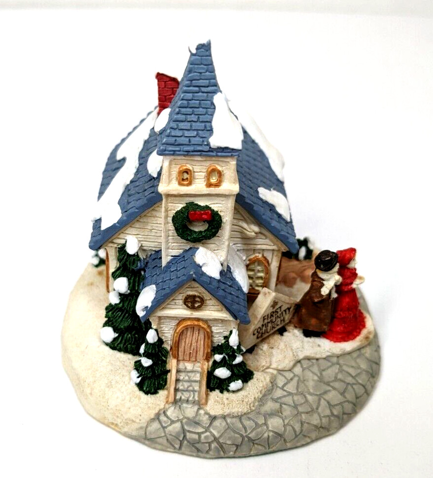 Crystal Falls Village Ornament First Community Church, No. 84234, Vintage, 1992